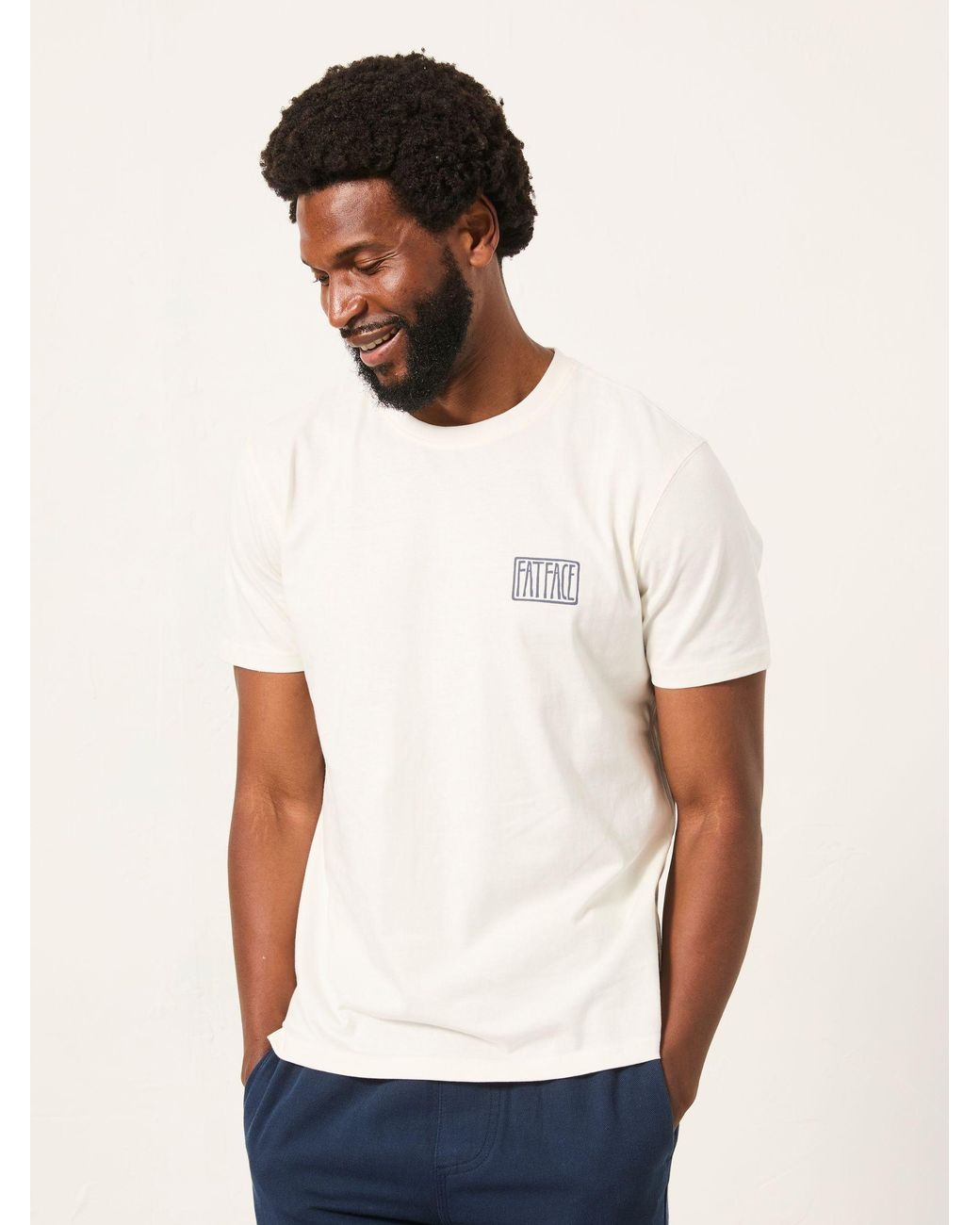 FatFace White Surf Scene Graphic Tshirt for men