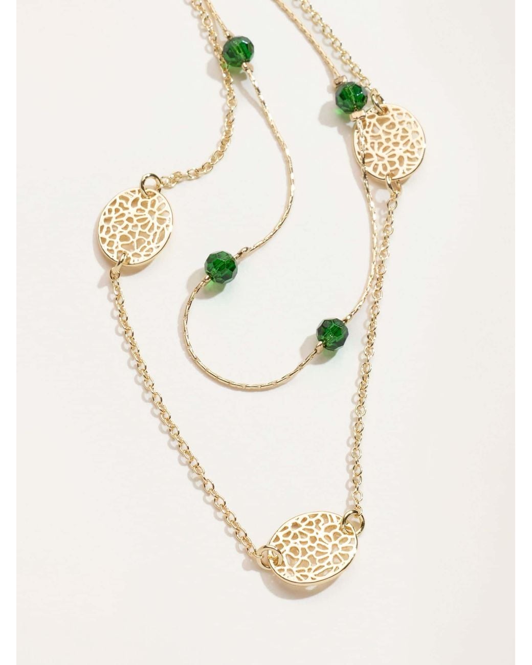 FatFace Natural Layered Filagree Necklace