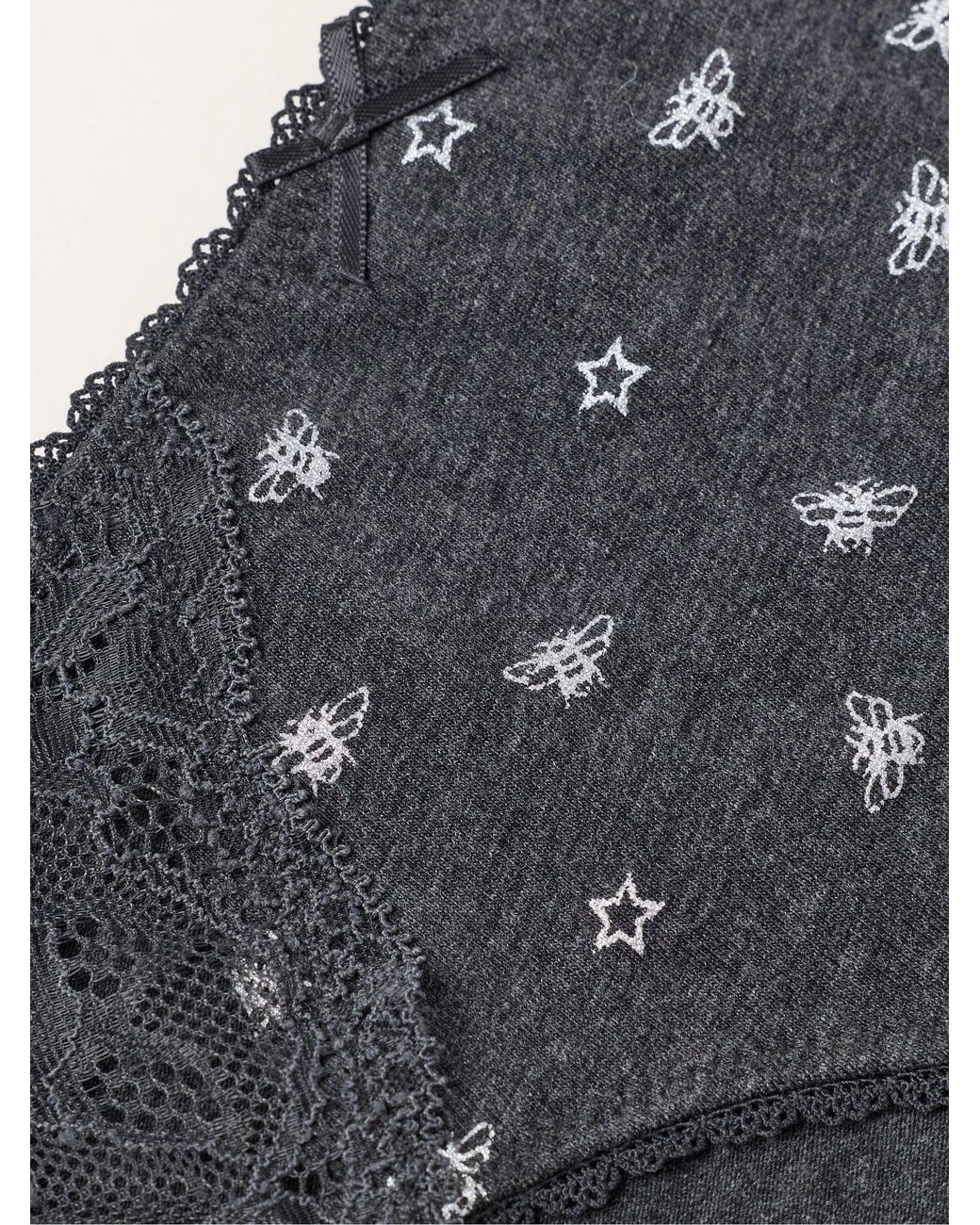 FatFace Gray Foiled Bee Classic Knickers