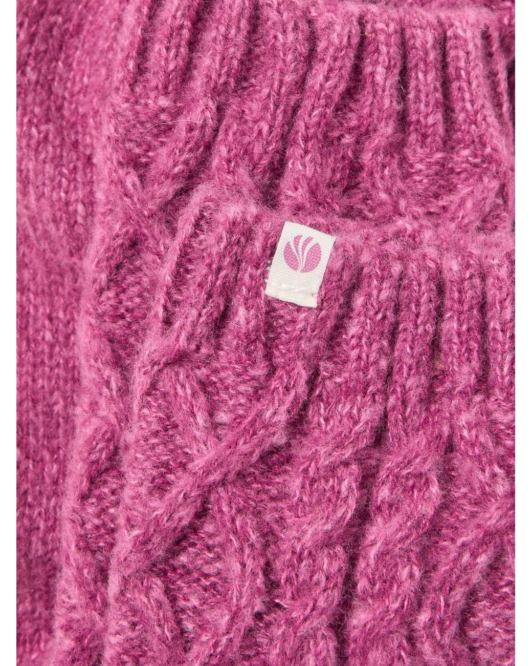 FatFace Pink Cable Lounge Socks