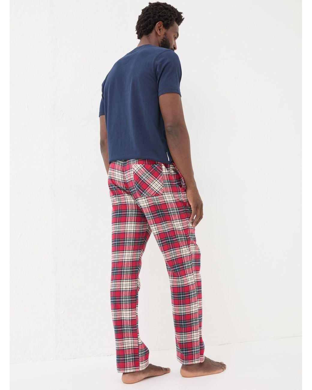 FatFace Red Check Pyjama Set for men