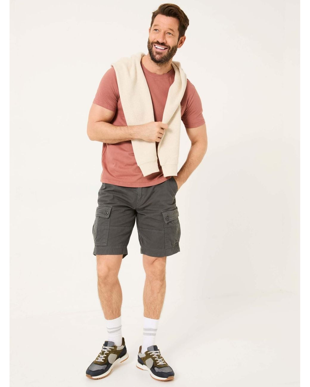 FatFace Natural Breakyard Cargo Shorts for men