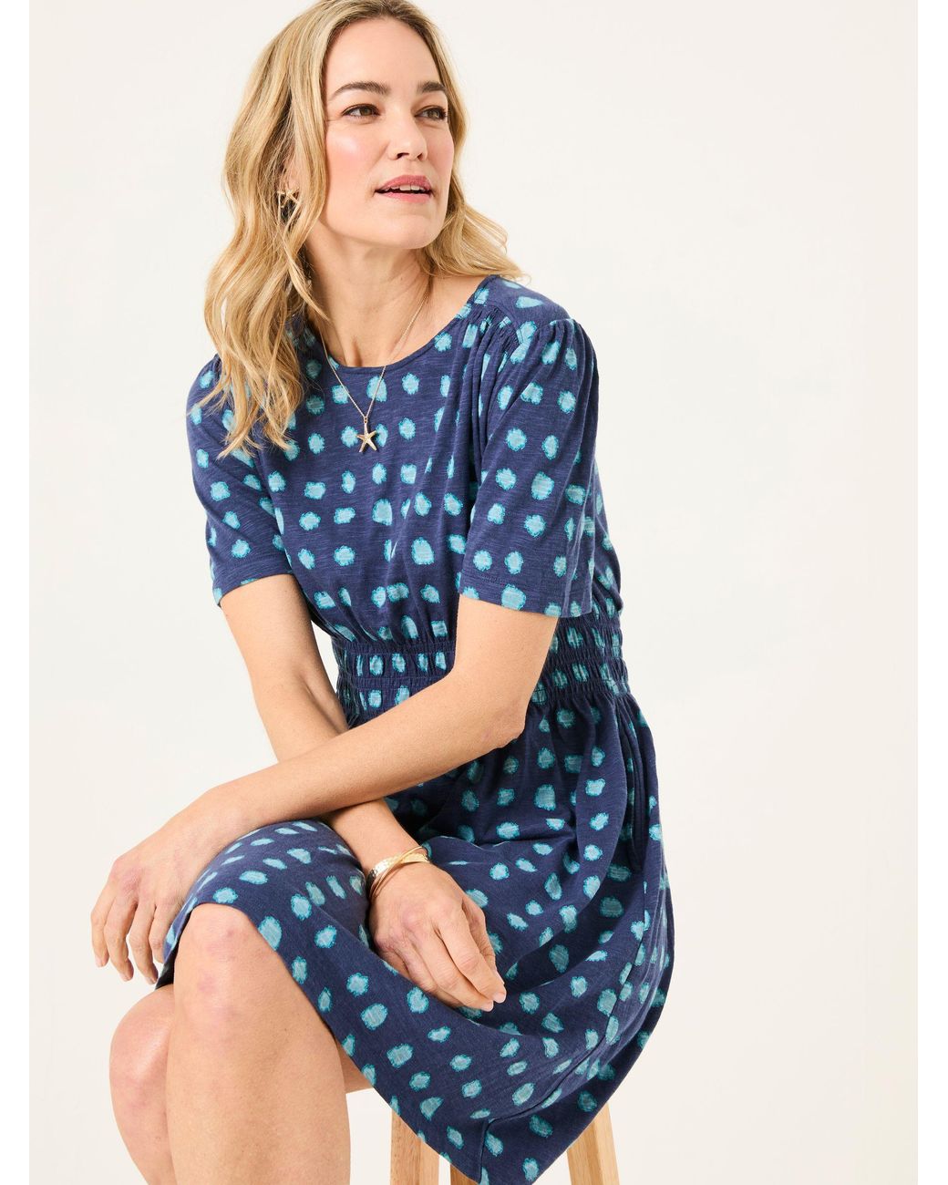 FatFace Blue Liv Jersey Dress