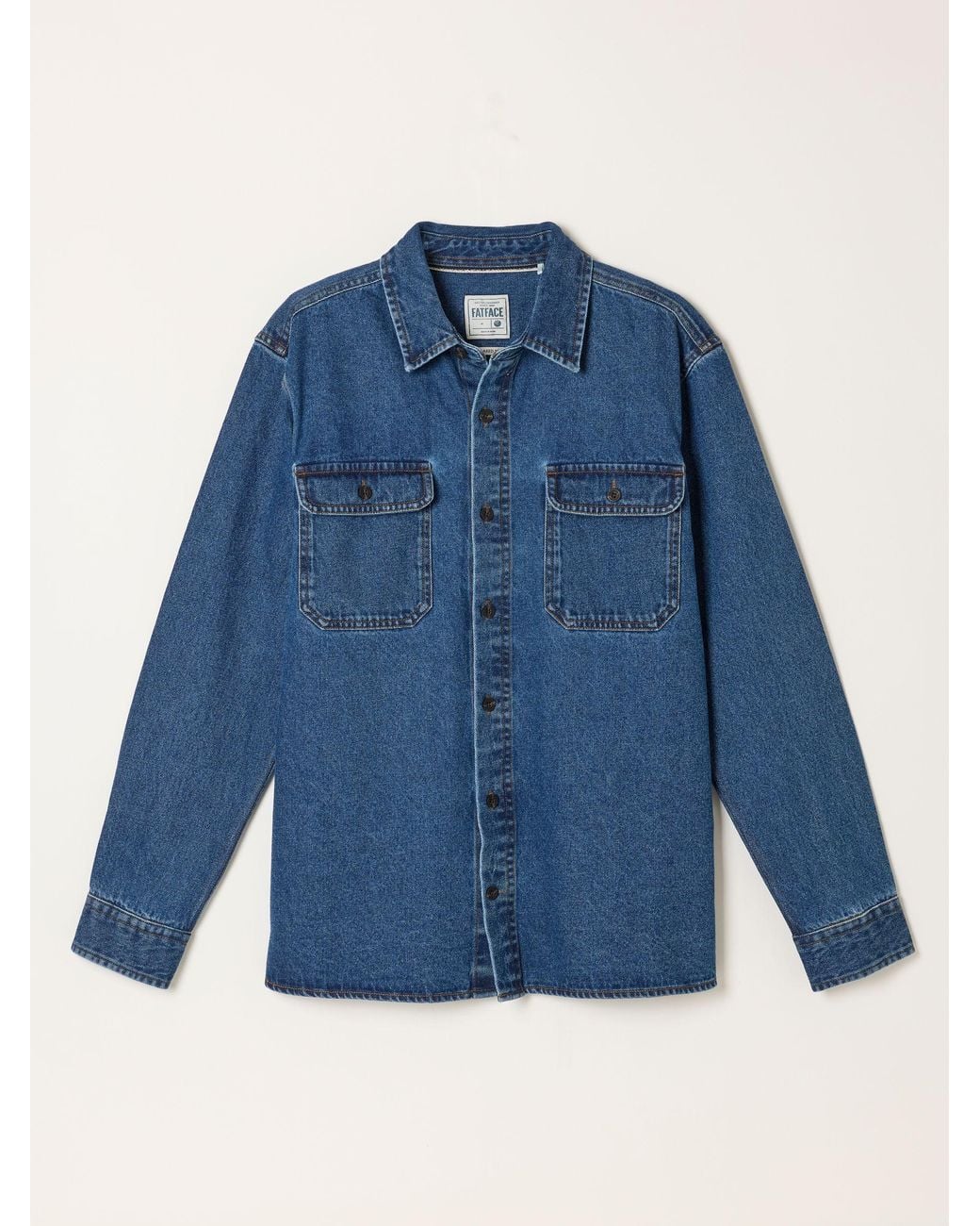 FatFace Blue Relaxed Fit Denim Shirt for men