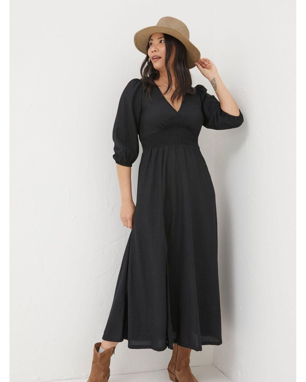 FatFace Green Rene Midi Dress