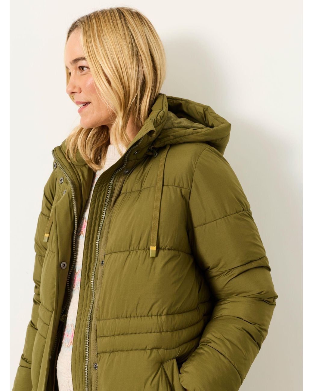 FatFace Green Fatface Chester Longline Puffer Coat