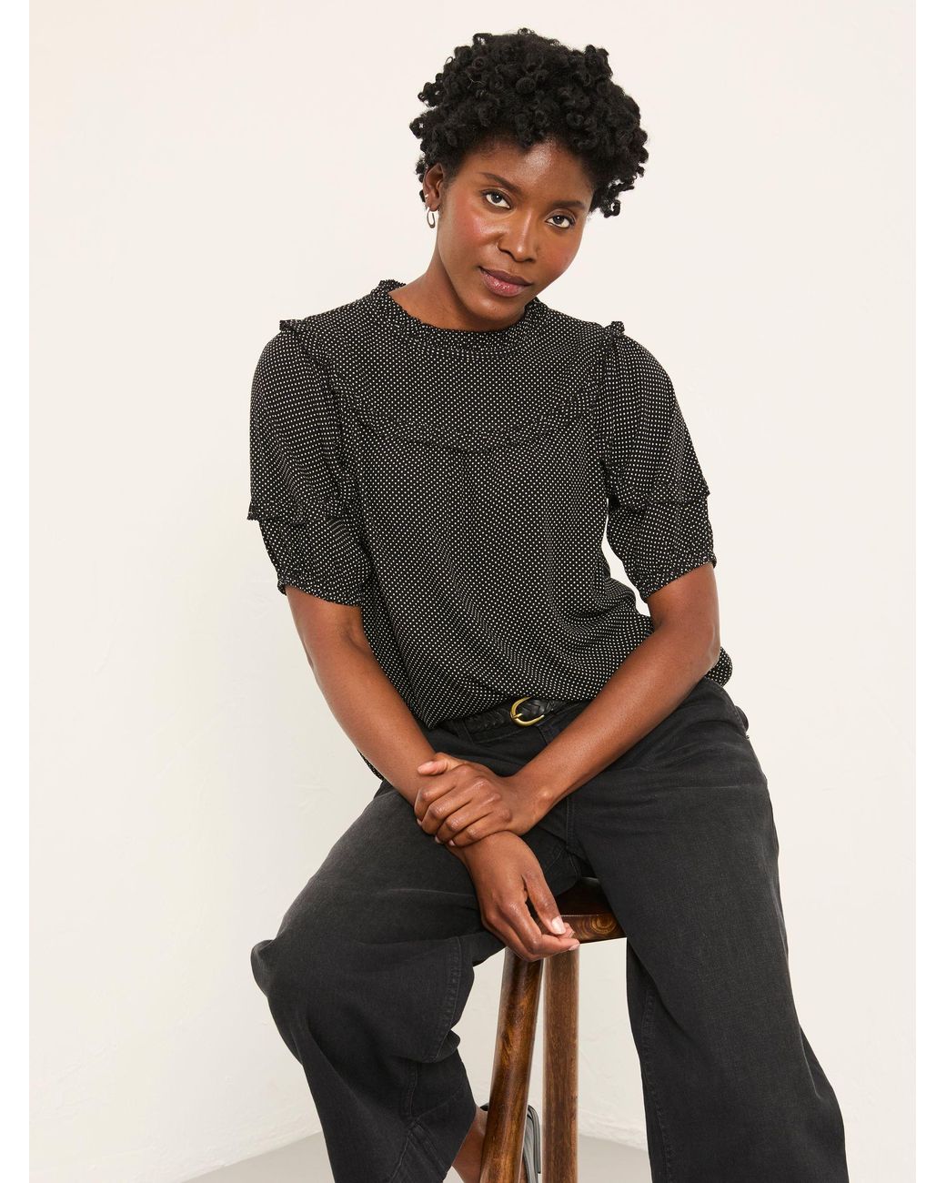 FatFace Black Susie Blouse