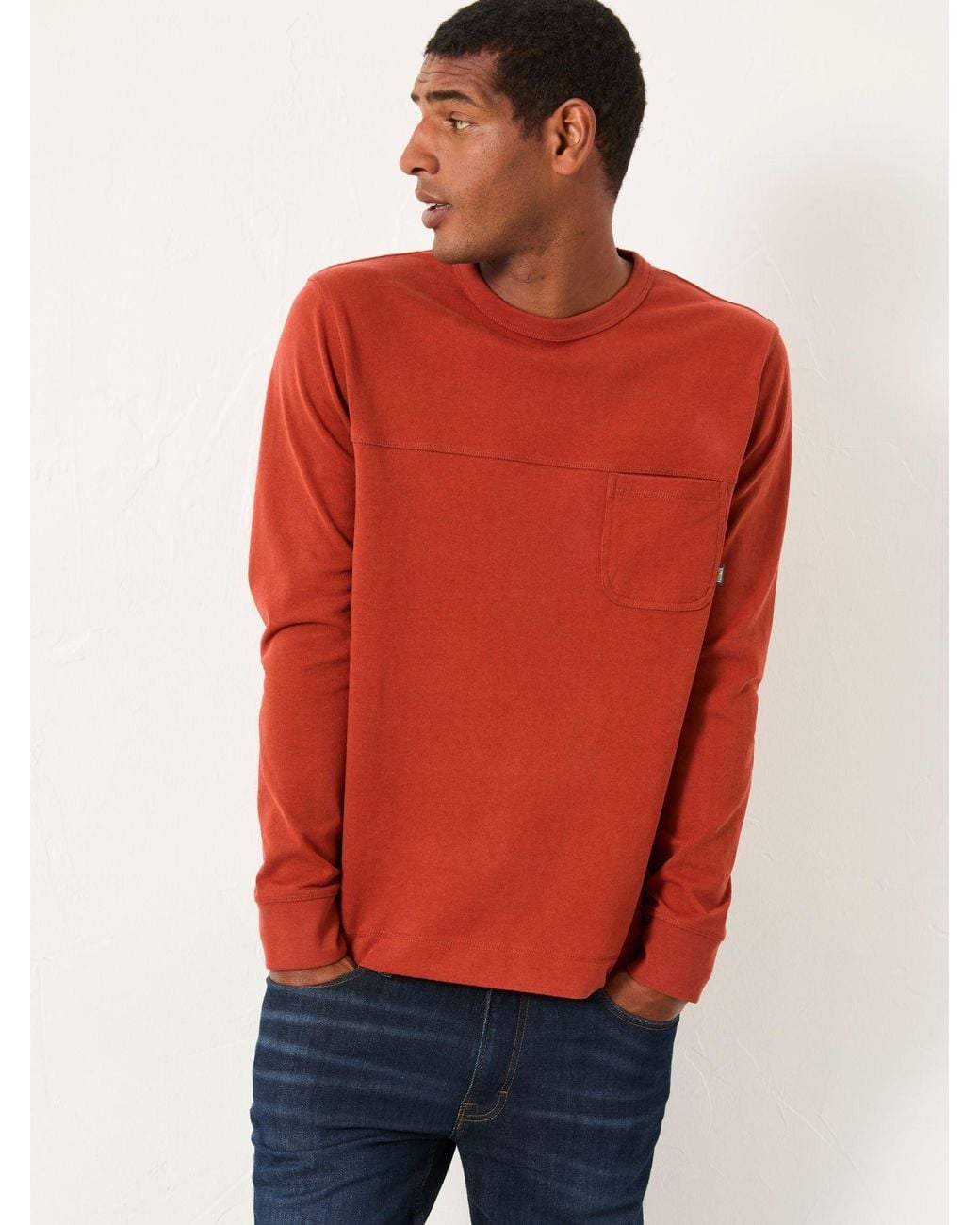FatFace Red Wilman Crew Sweat for men