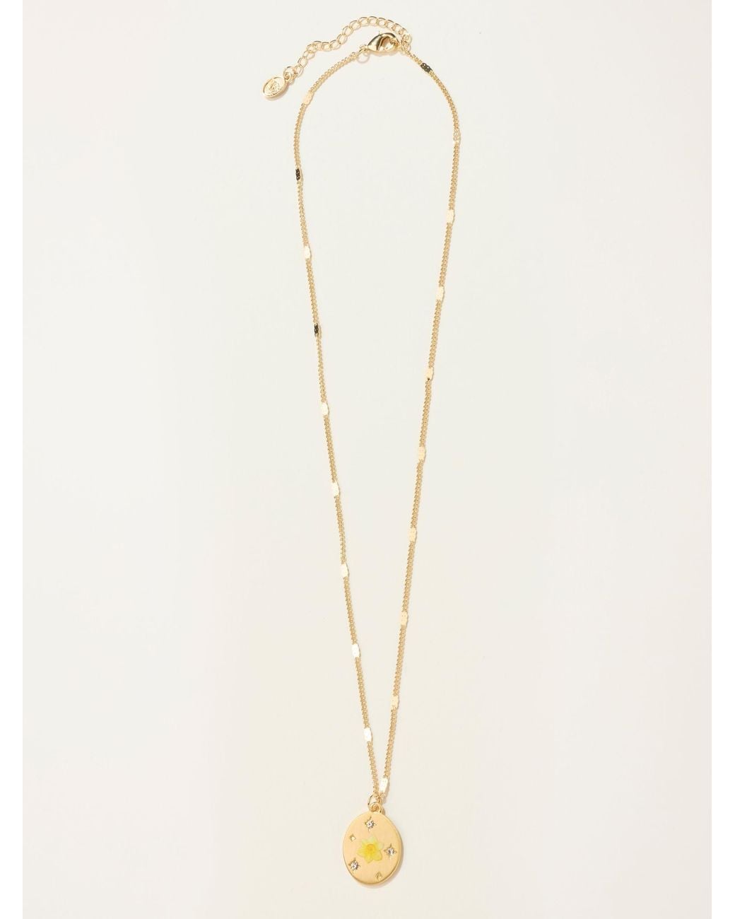 FatFace Natural Fatface March Birth Flower Necklace