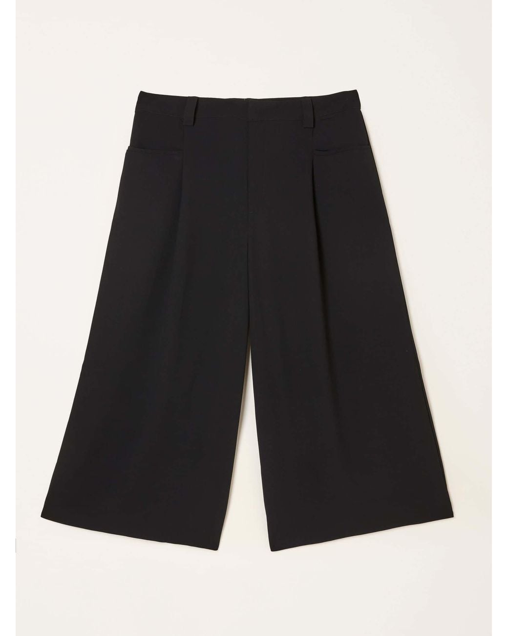 FatFace Black Evie Satin Back Crepe Culotte