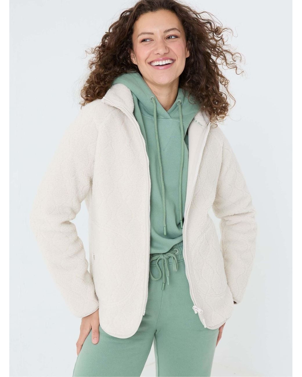 FatFace Green Fleece Jacket