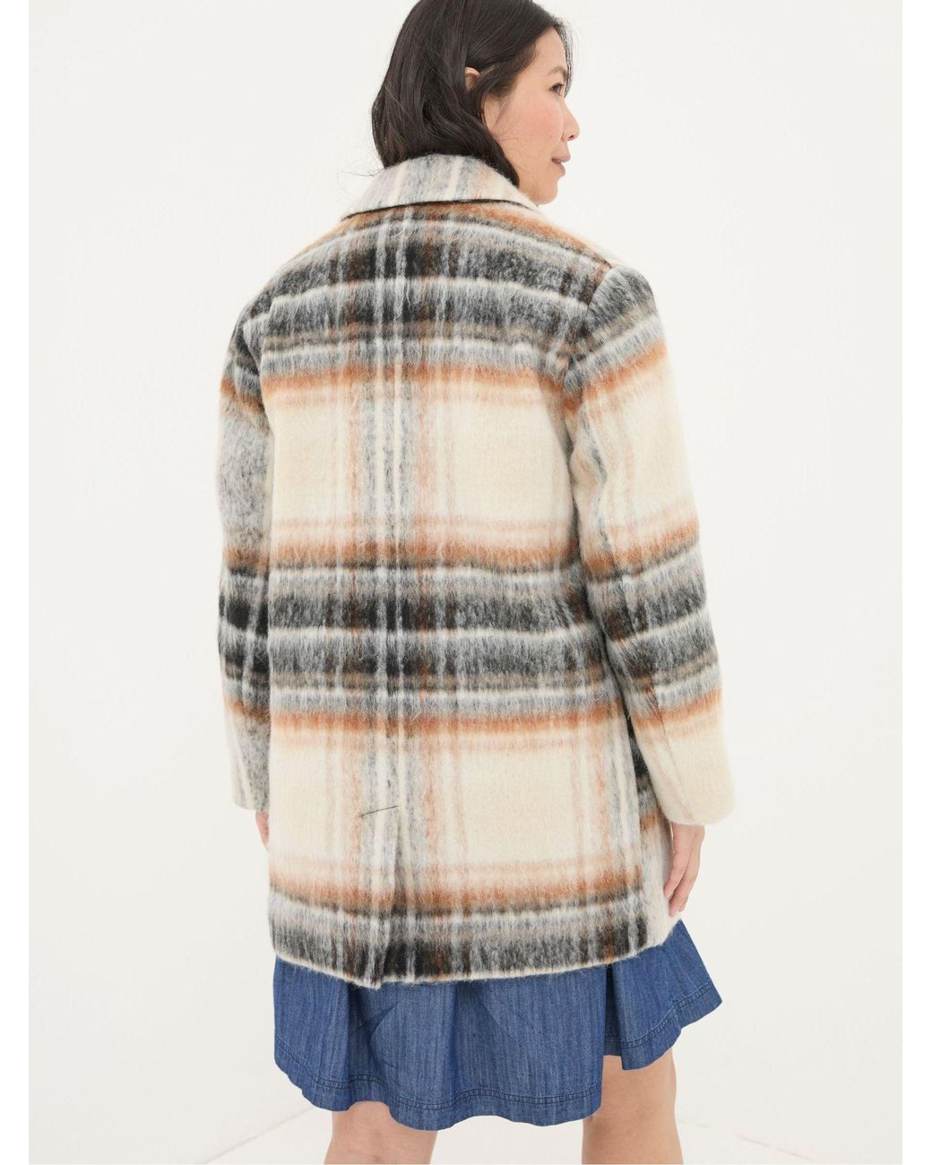 FatFace Natural Marin Wool Blend Coat