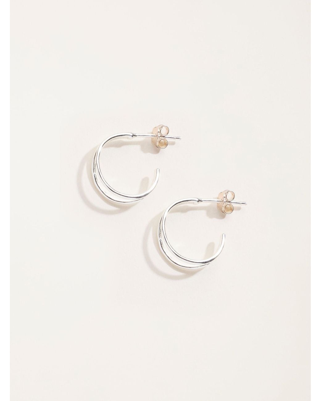 FatFace Natural Fatface Sterling Hoop Earrings