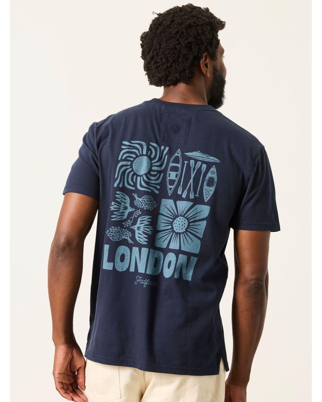 FatFace Blue Graphic T-Shirt for men