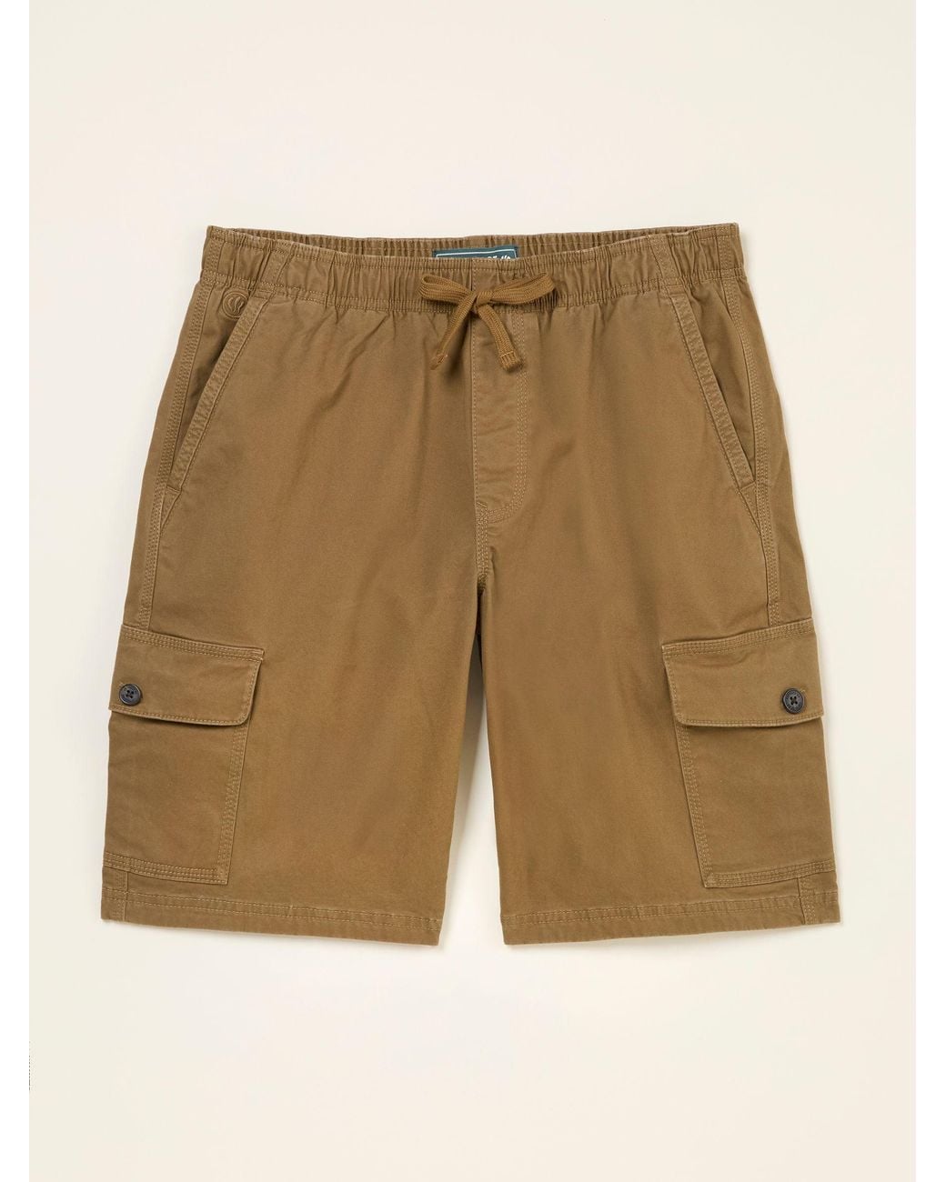 FatFace Natural Tenby Pull On Cargo Shorts for men
