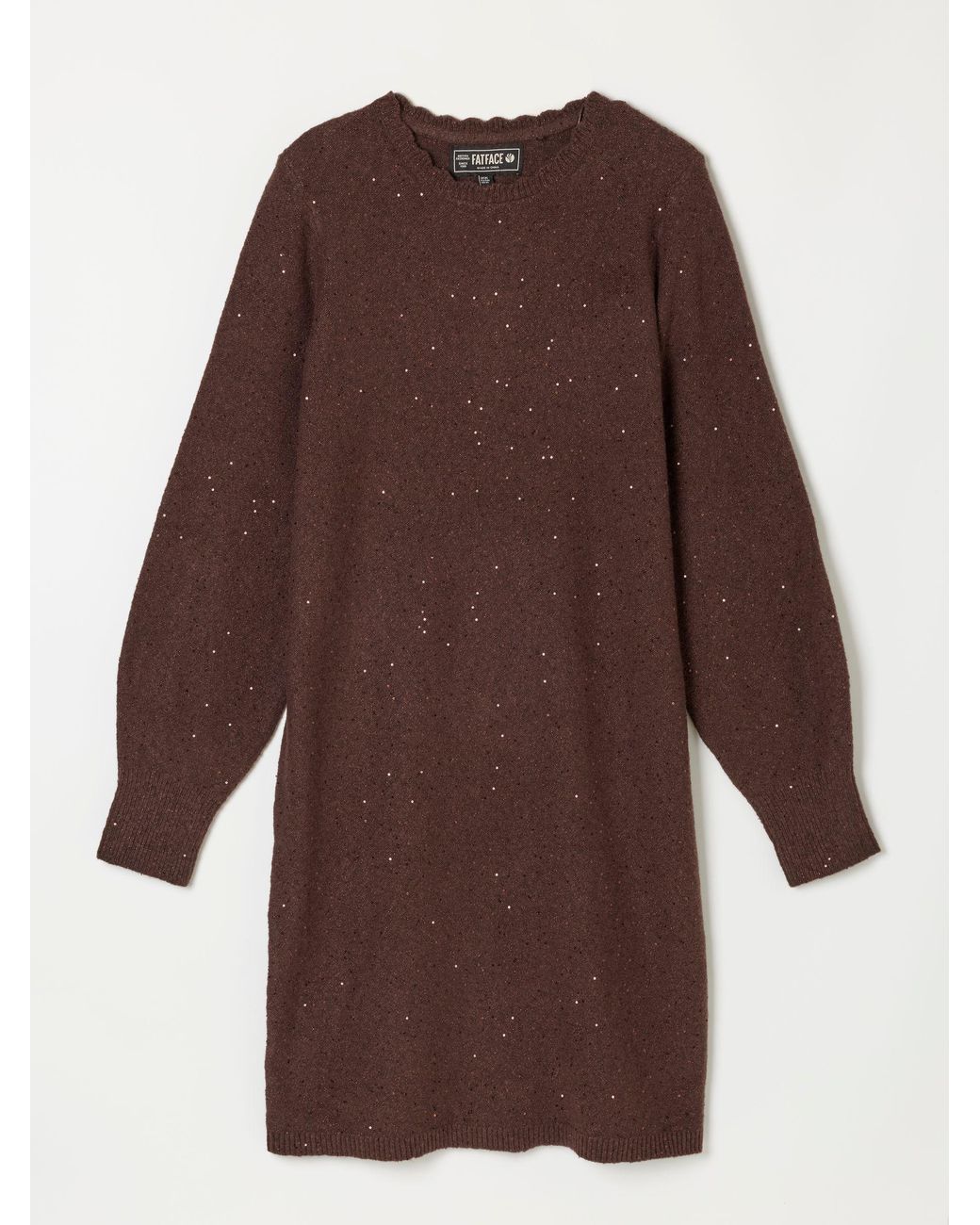 FatFace Brown Skylar Petite Knitted Dress