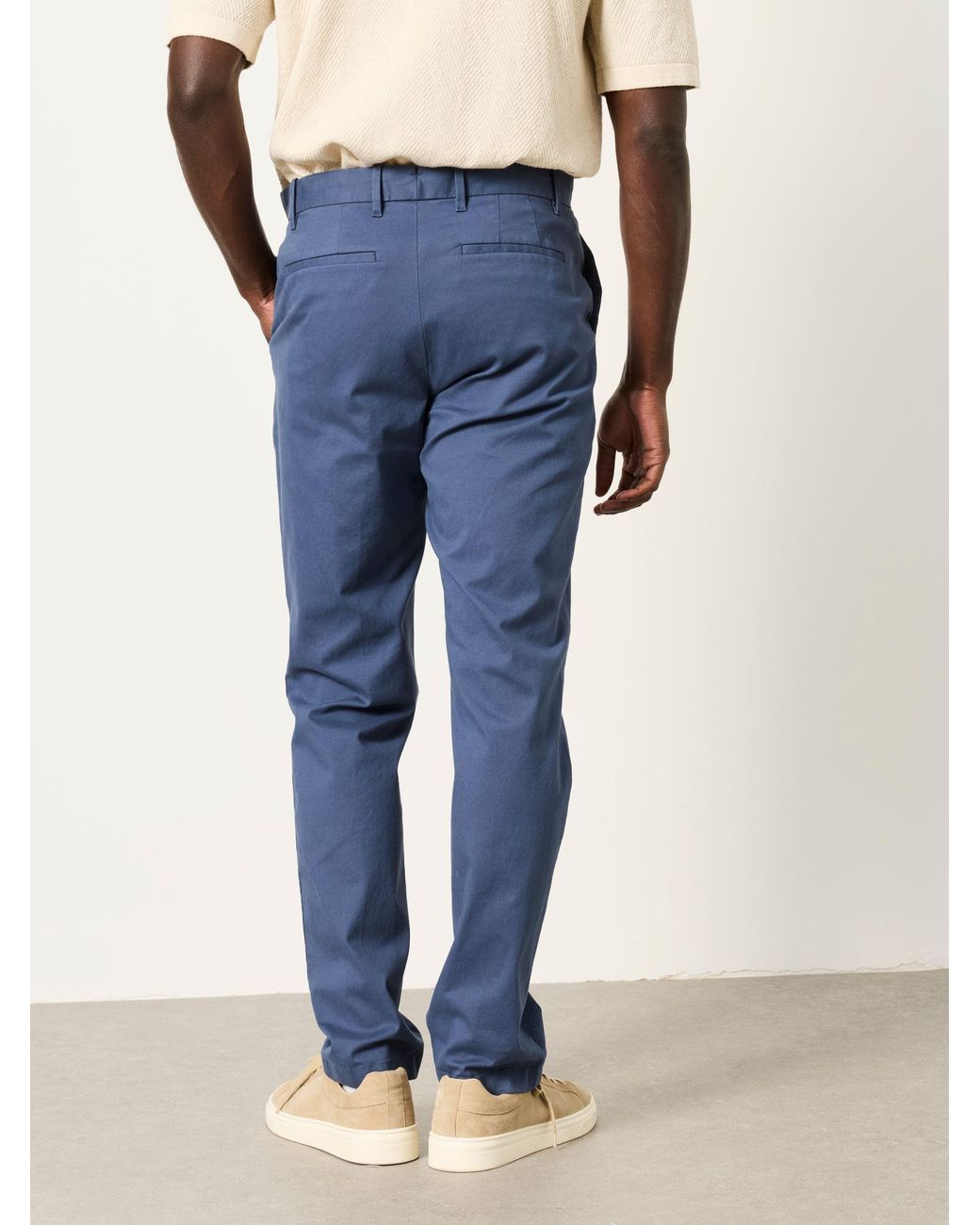FatFace Blue Fatface Bosbury Tailored Fit Pique Chinos for men