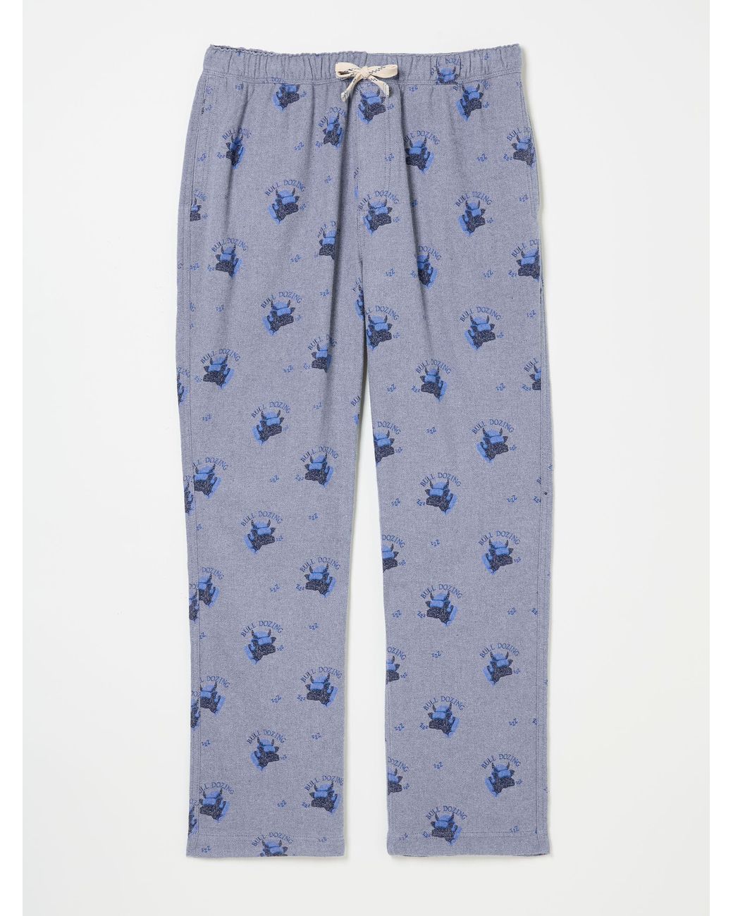 FatFace Blue Bull Dozing Pyjama Bottoms for men