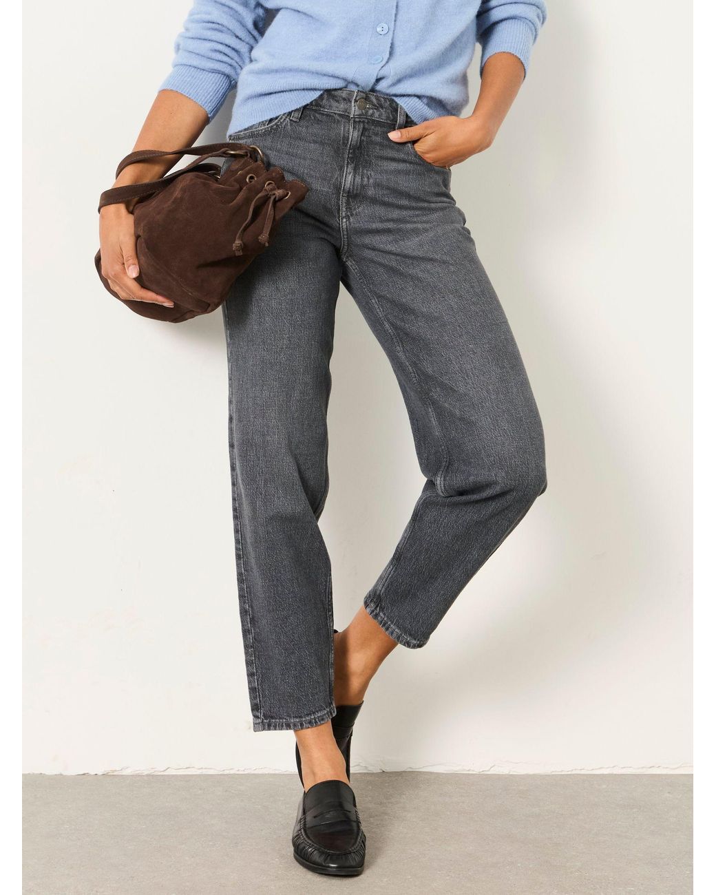 FatFace Black Marlow Taper Leg Jeans