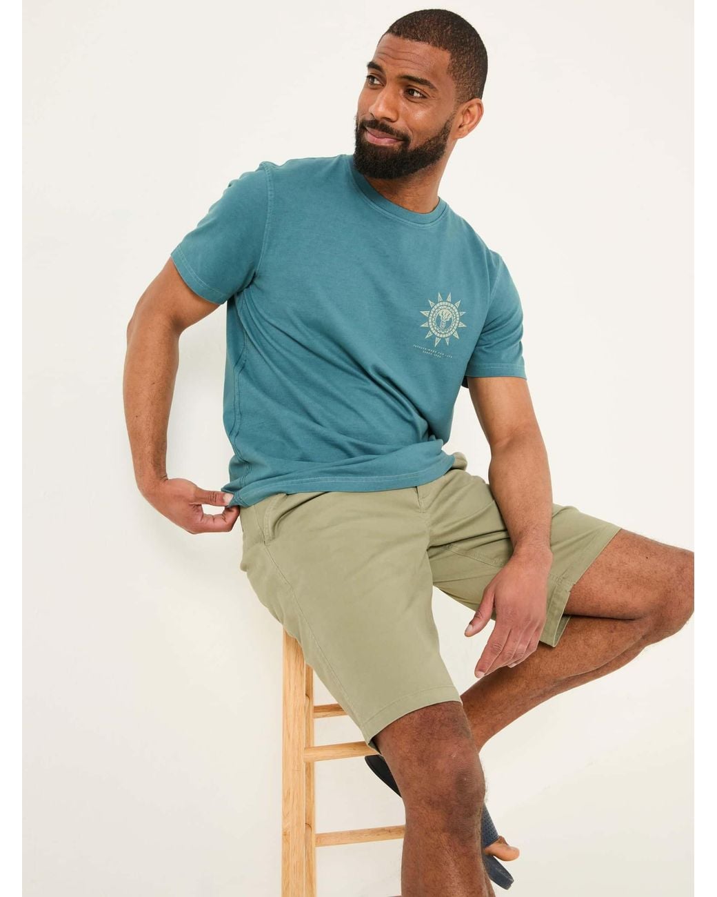 FatFace Green Mawes Chino Shorts for men