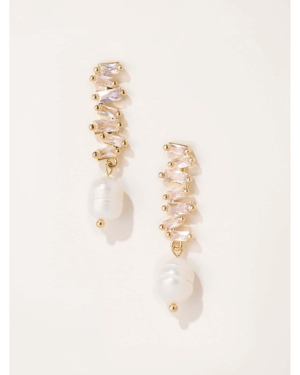 FatFace Natural Faux Pearl Party Earrings