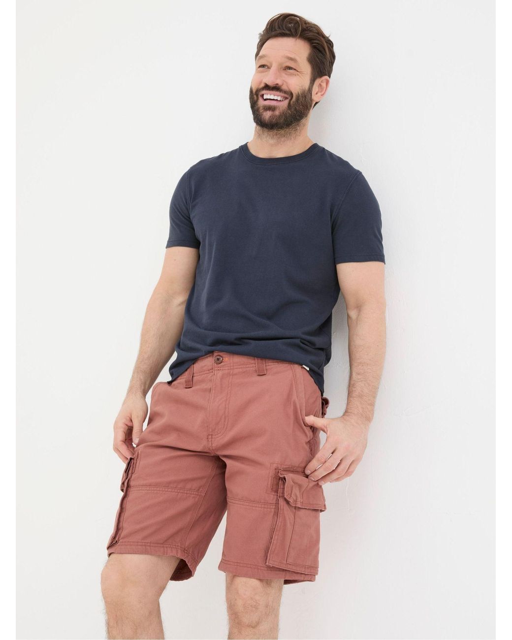 FatFace Blue Breakyard Cargo Shorts for men