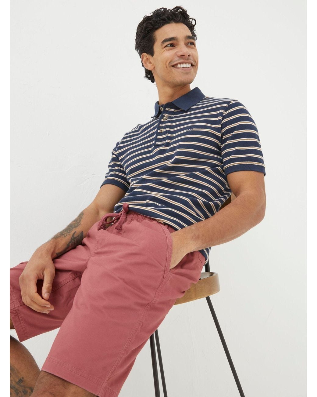 FatFace Red Seaton Pull On Shorts for men