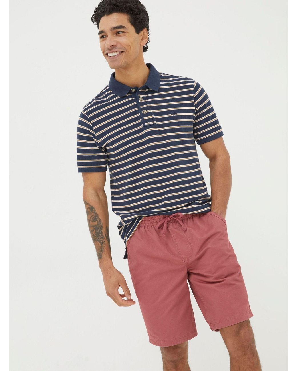 FatFace Red Seaton Pull On Shorts for men