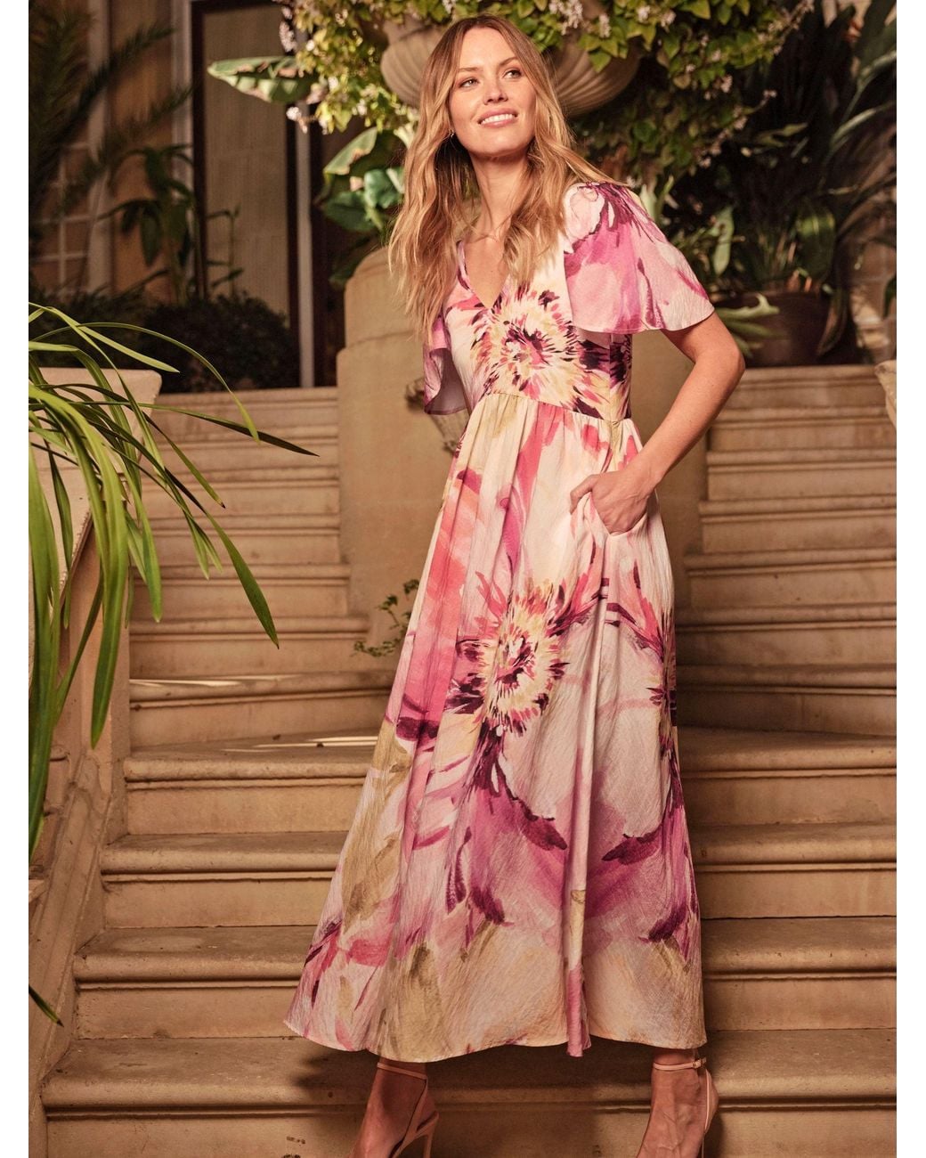 FatFace Brown Marlowe Midi Dress