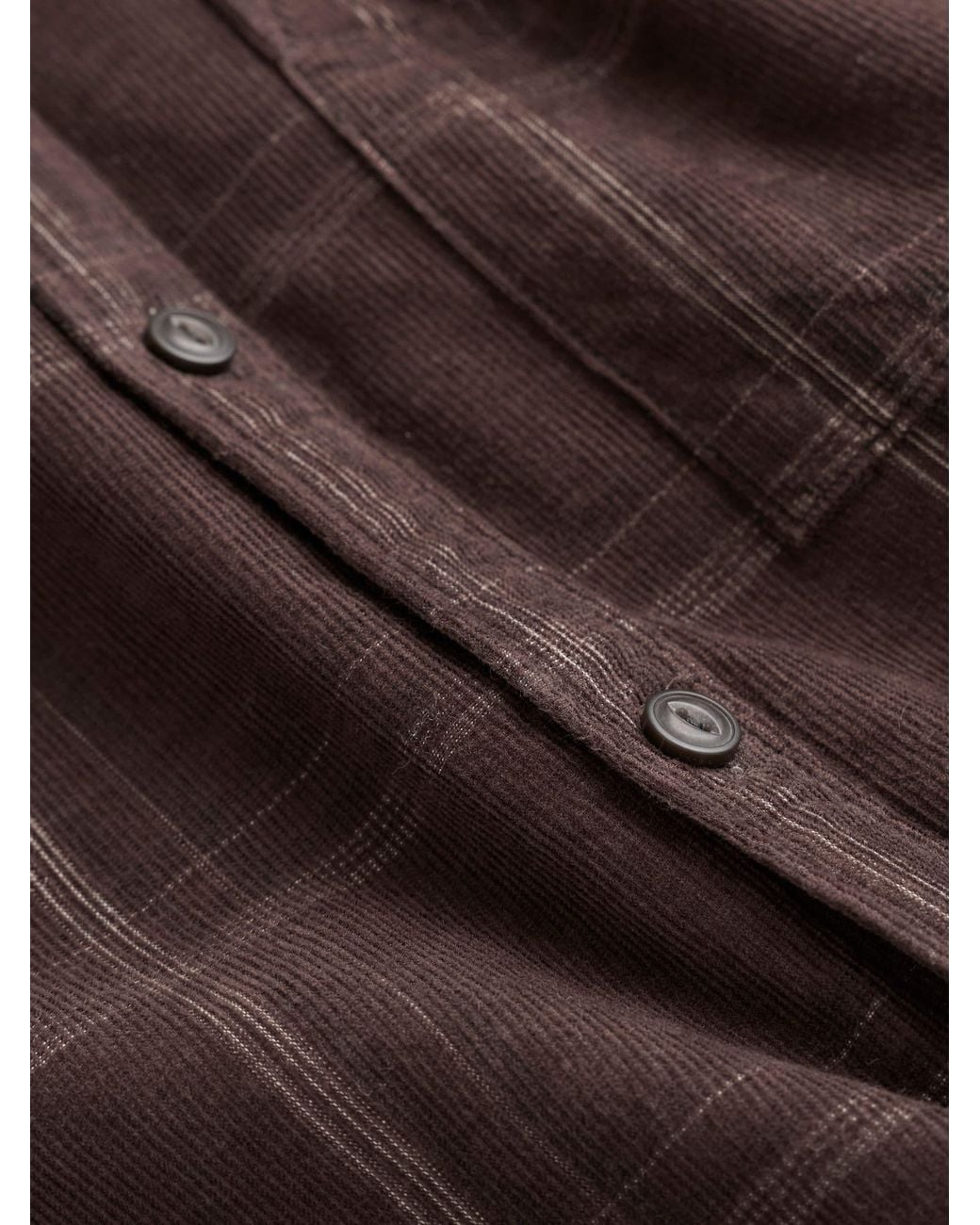 FatFace Brown Long Sleeve Cord Shirt for men