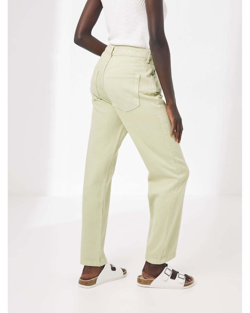 FatFace Natural Ellen Coloured Wide Leg Jeans
