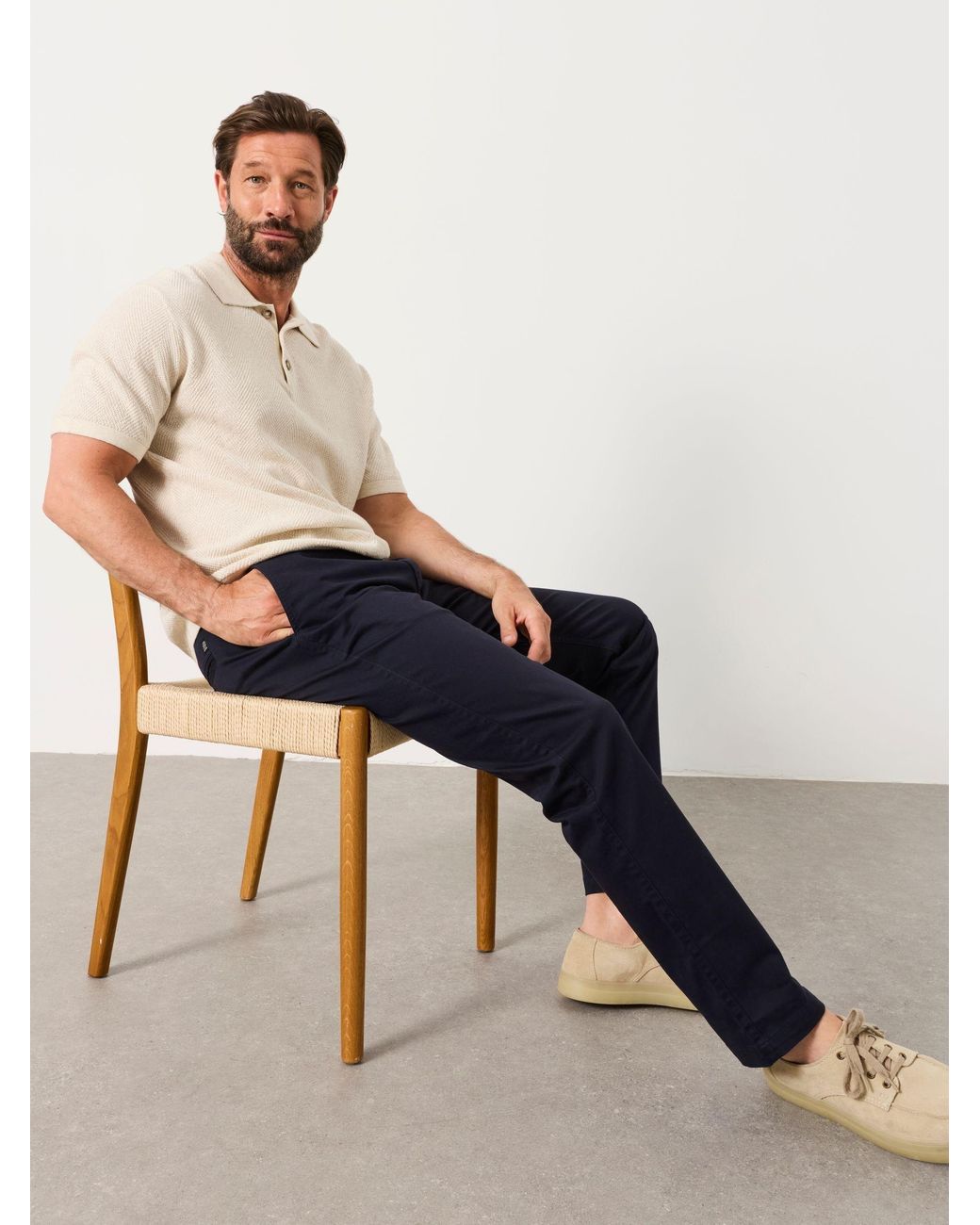 FatFace Blue Hayton Slim Fit Chinos for men