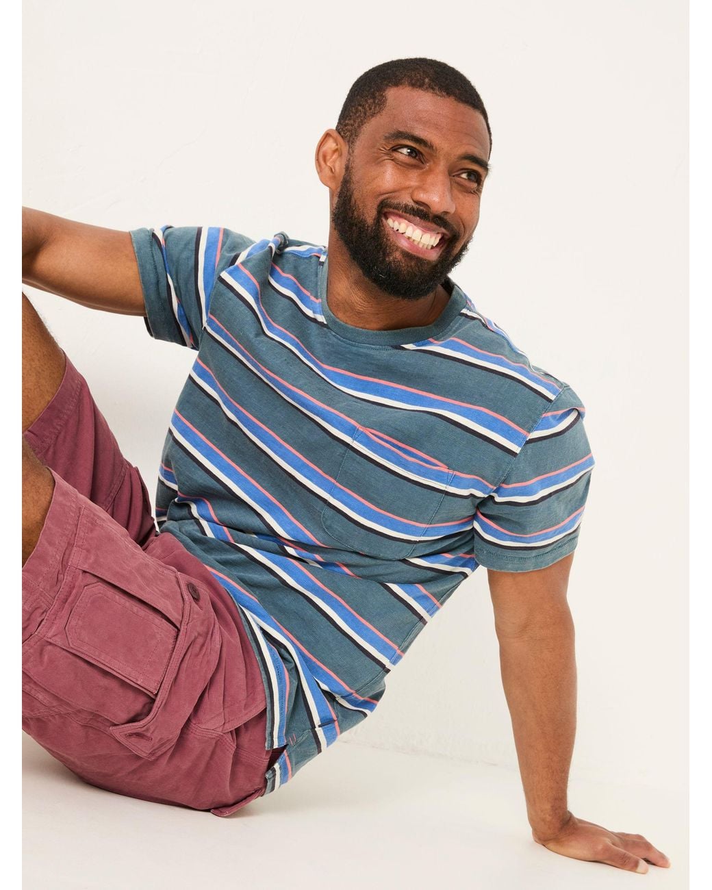 FatFace Blue Fatface Breakyard Cargo Shorts for men