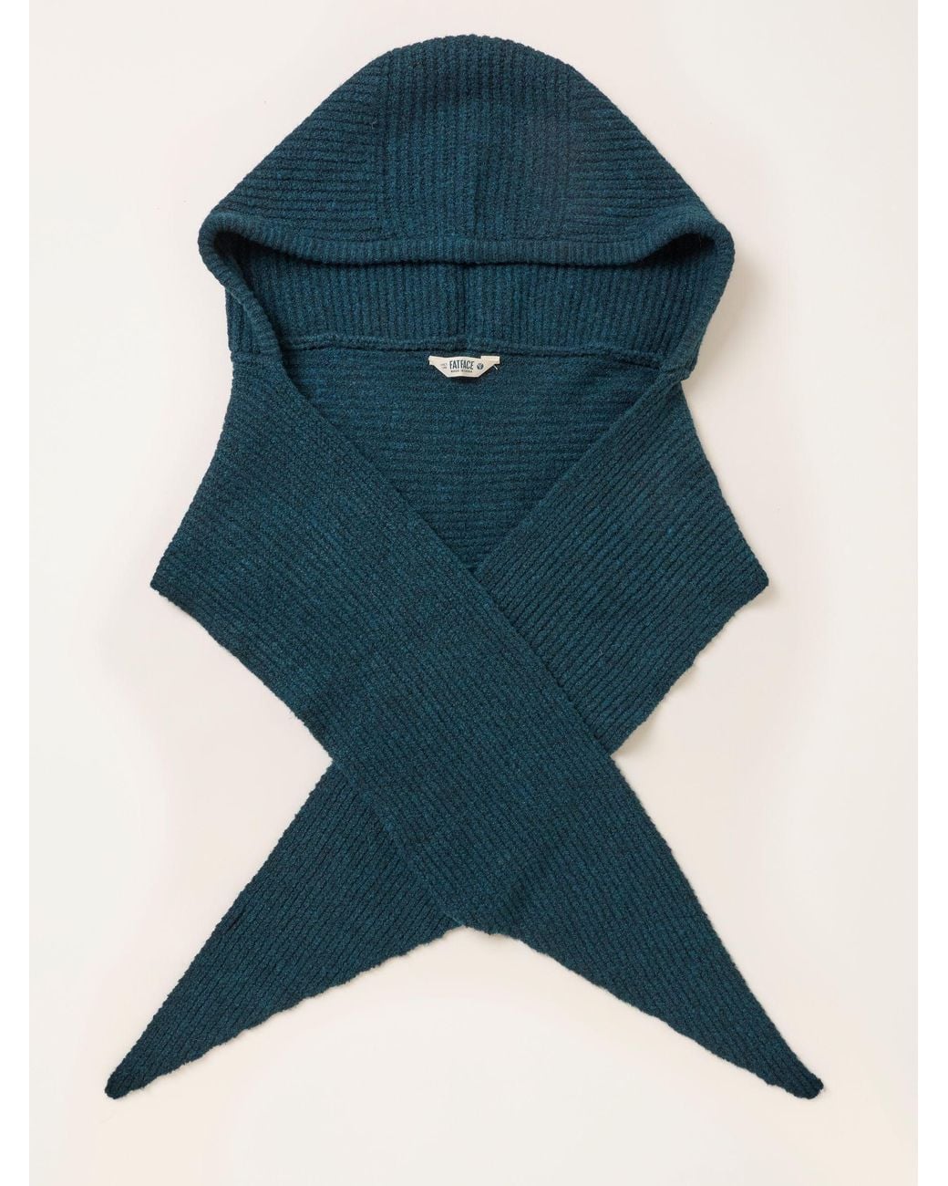 FatFace Blue Fatface Hooded Scarf