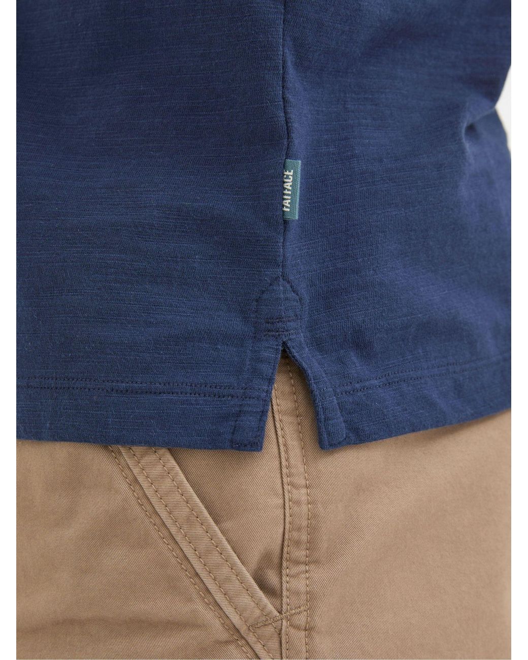 FatFace Blue Chest Stripe Oasis Henley T-Shirt for men