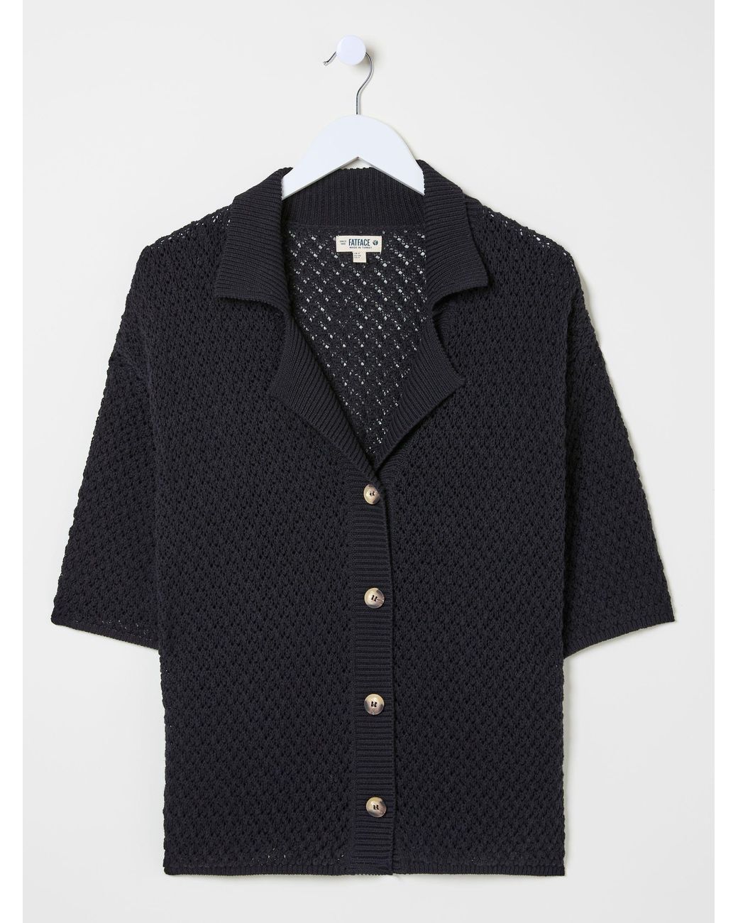 FatFace Blue 100% Cotton Beachwear Knitted Shirt