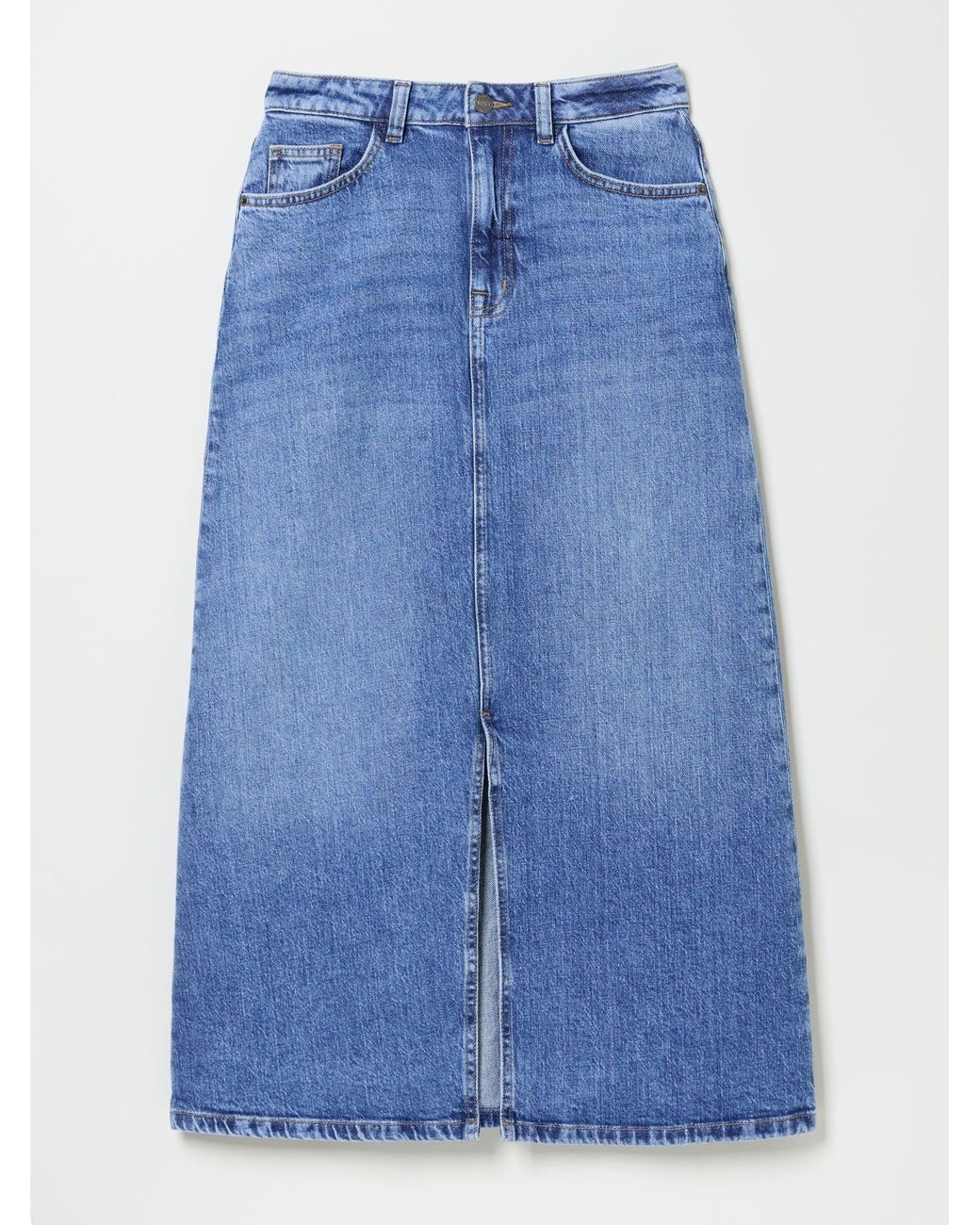 FatFace Blue Carla Midi Skirt