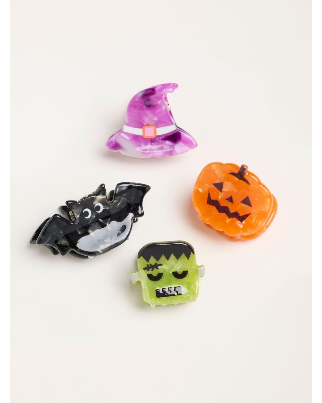 FatFace Pink Fatface 4 Pack Halloween Claw Clips