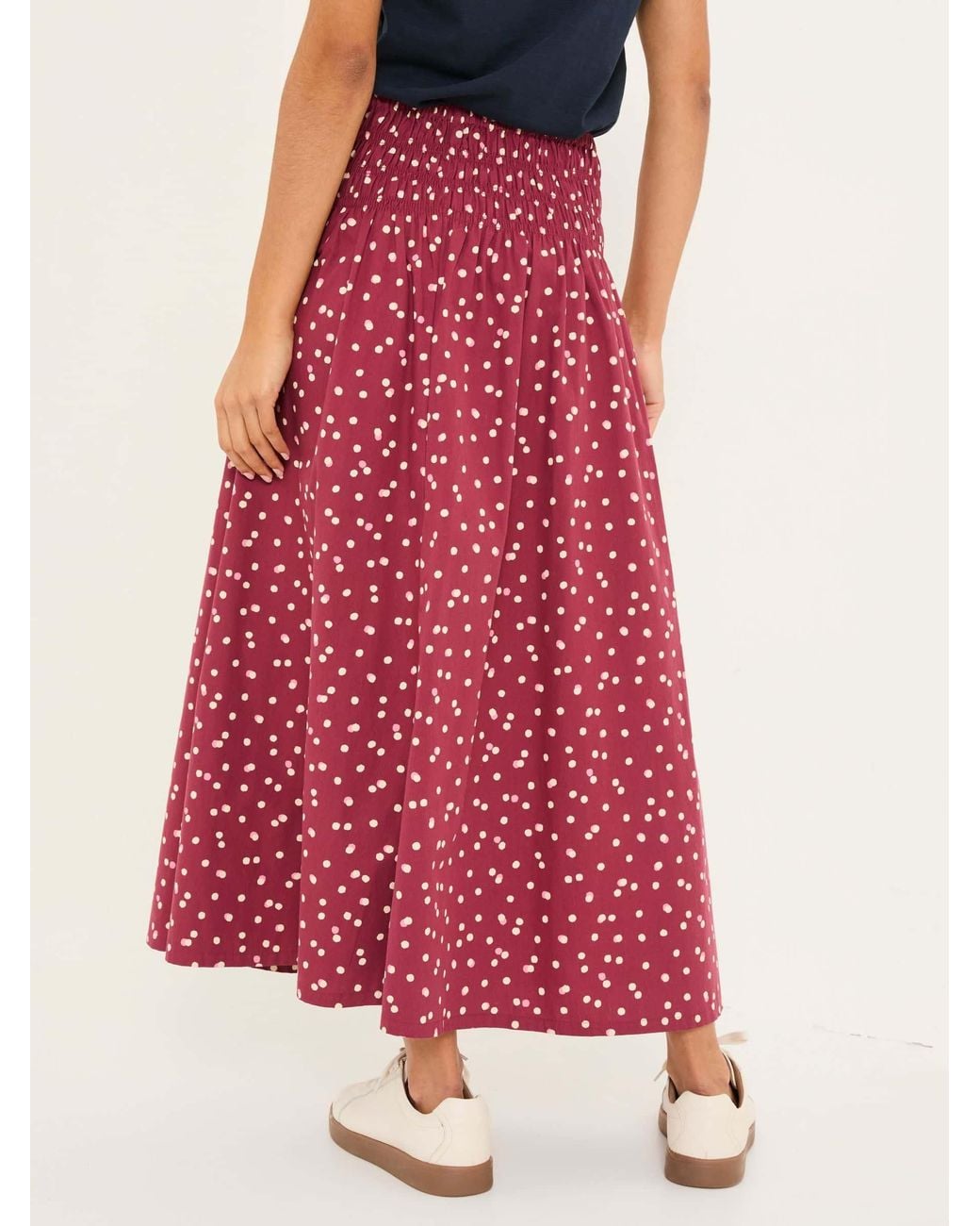 FatFace Red Mary Spot Skirt