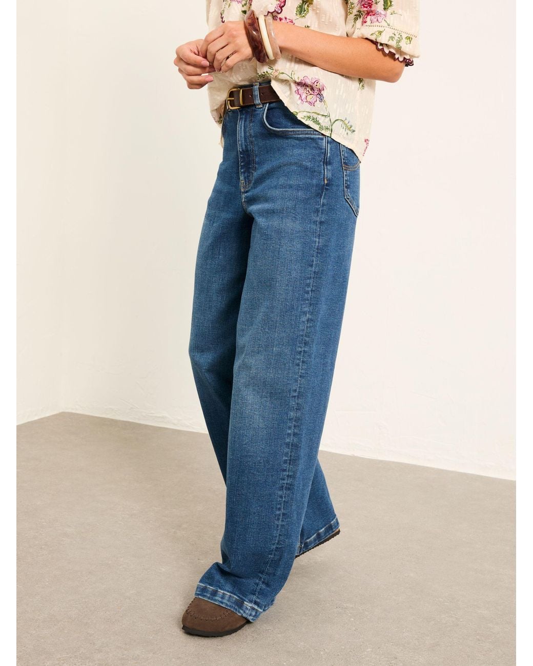 FatFace Blue Welling Wide Leg Wide Leg Jeans