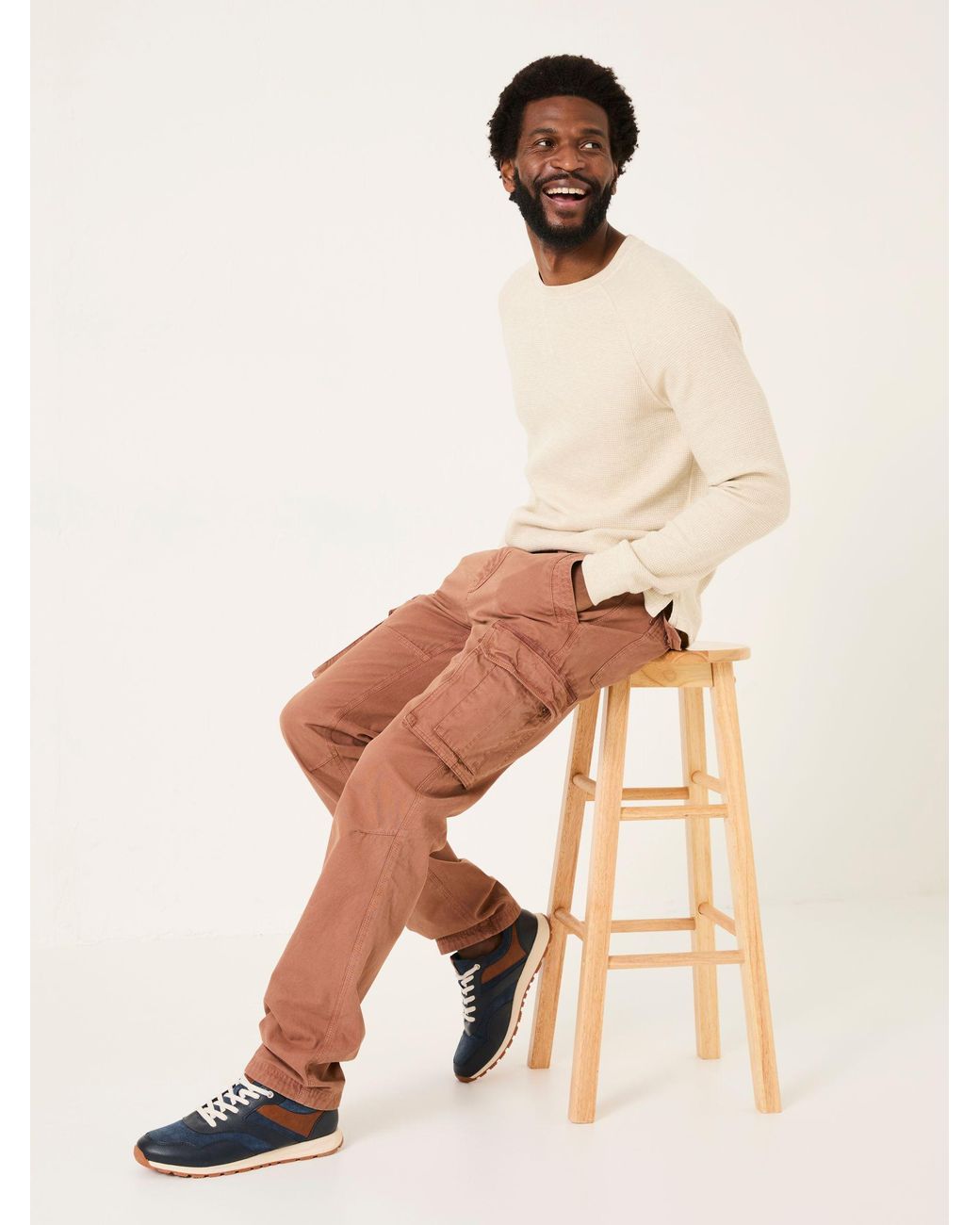 FatFace Natural Breakyard Cargo Trousers for men