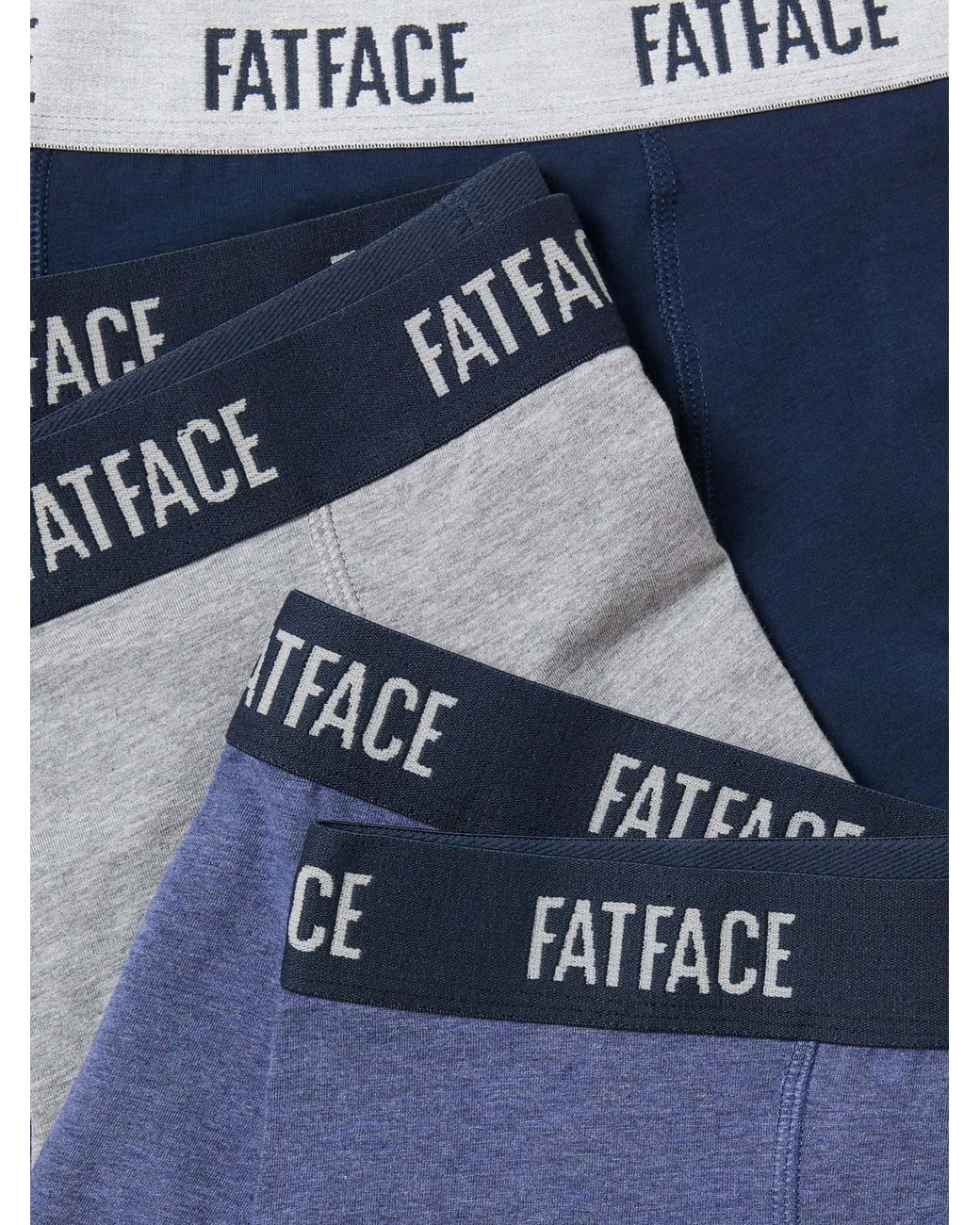 FatFace Blue Fatface 10 Pack/ Plain Boxers for men
