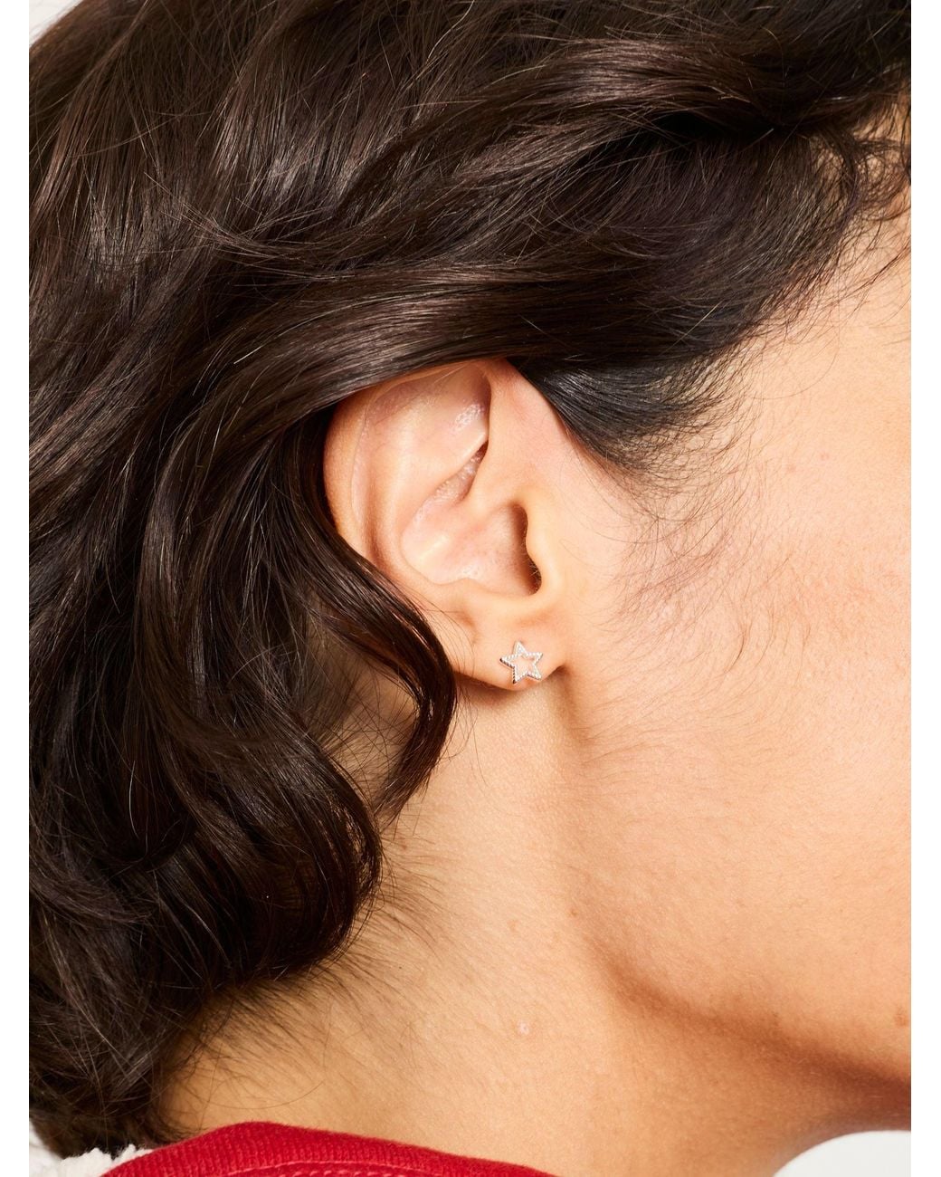 FatFace Natural Star Stud Earrings