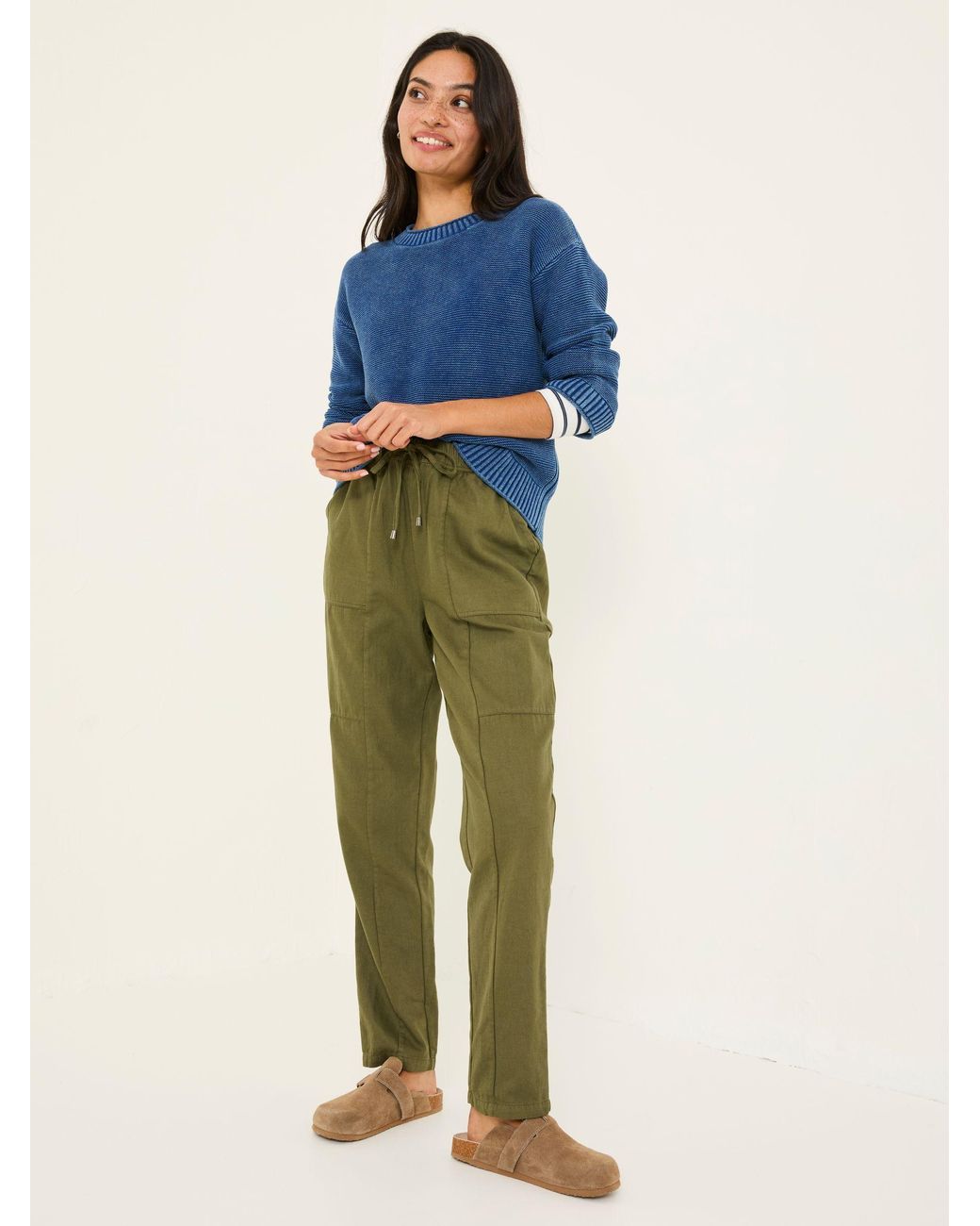 FatFace Green Hoyton Cargo Trousers