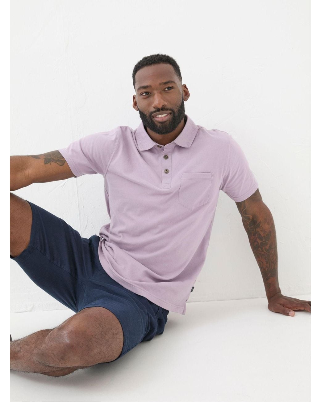 FatFace Purple Perranporth Polo Shirt for men