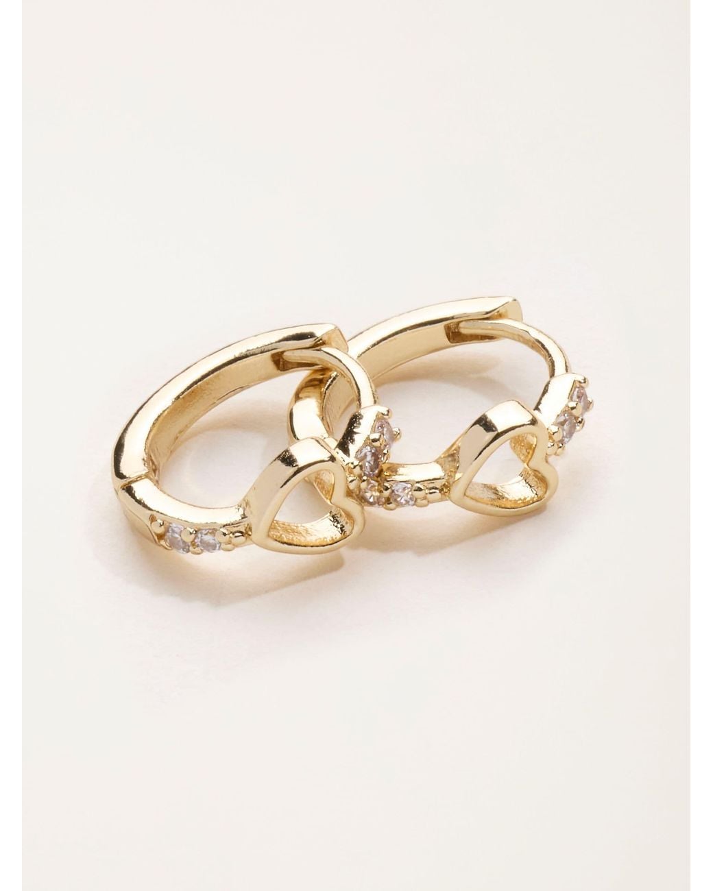 FatFace Natural Fatface Tone Heart Huggie Earrings