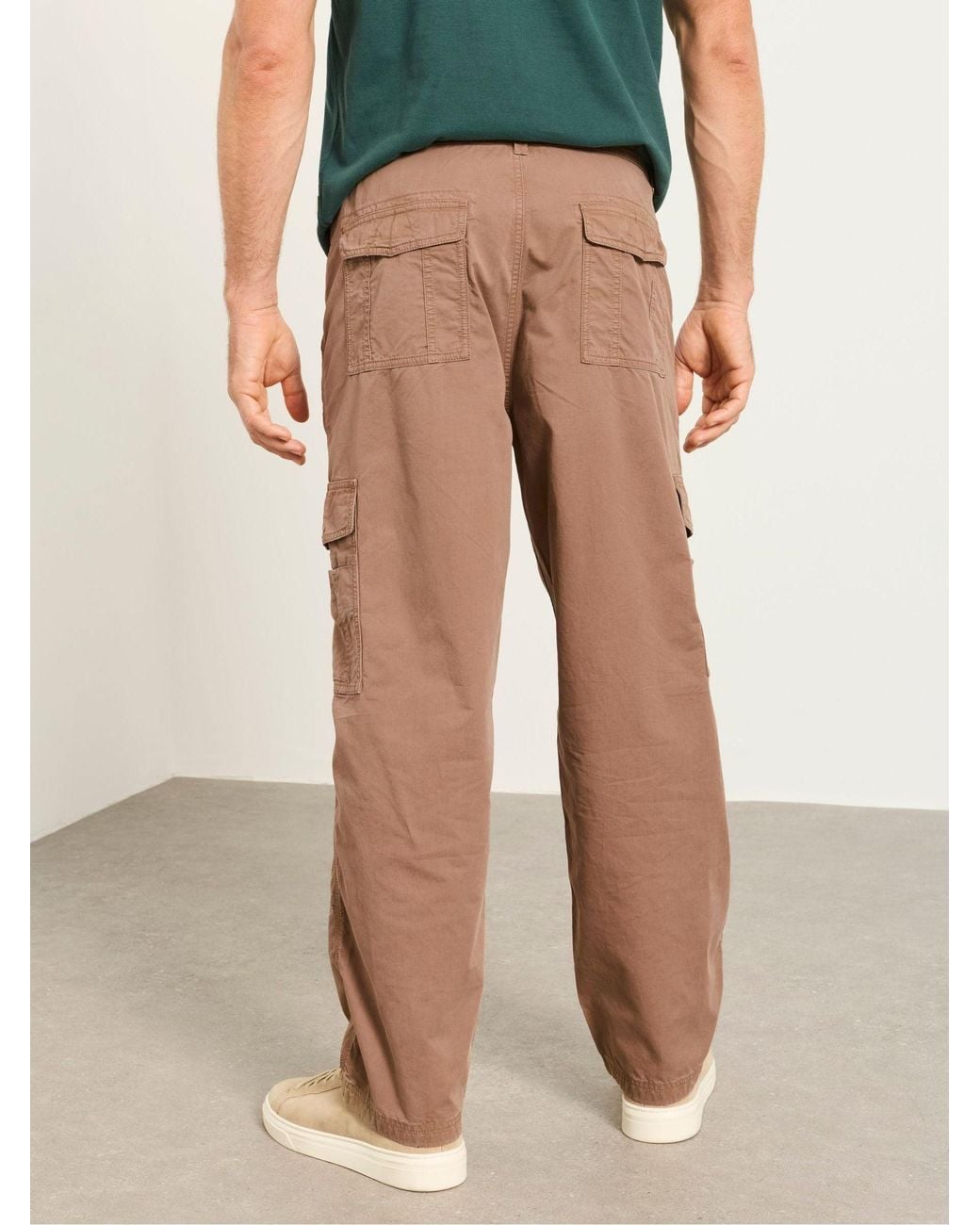 FatFace Natural Bude Straight Fit Cargo Trousers for men