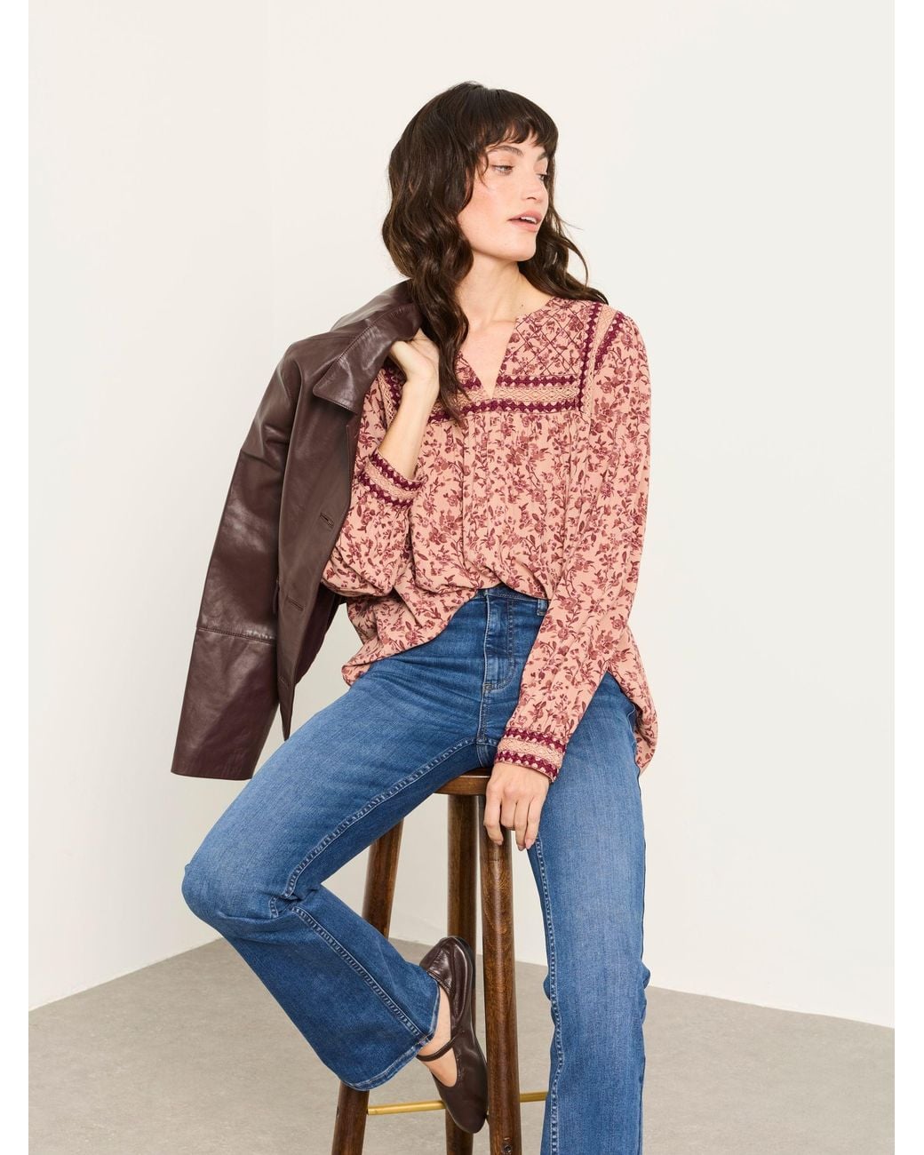 FatFace Multicolor Laurel Blouse
