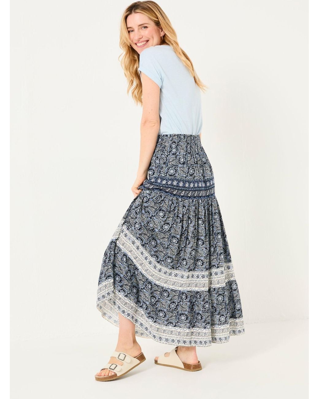 FatFace Blue Jayla Maxi Skirt