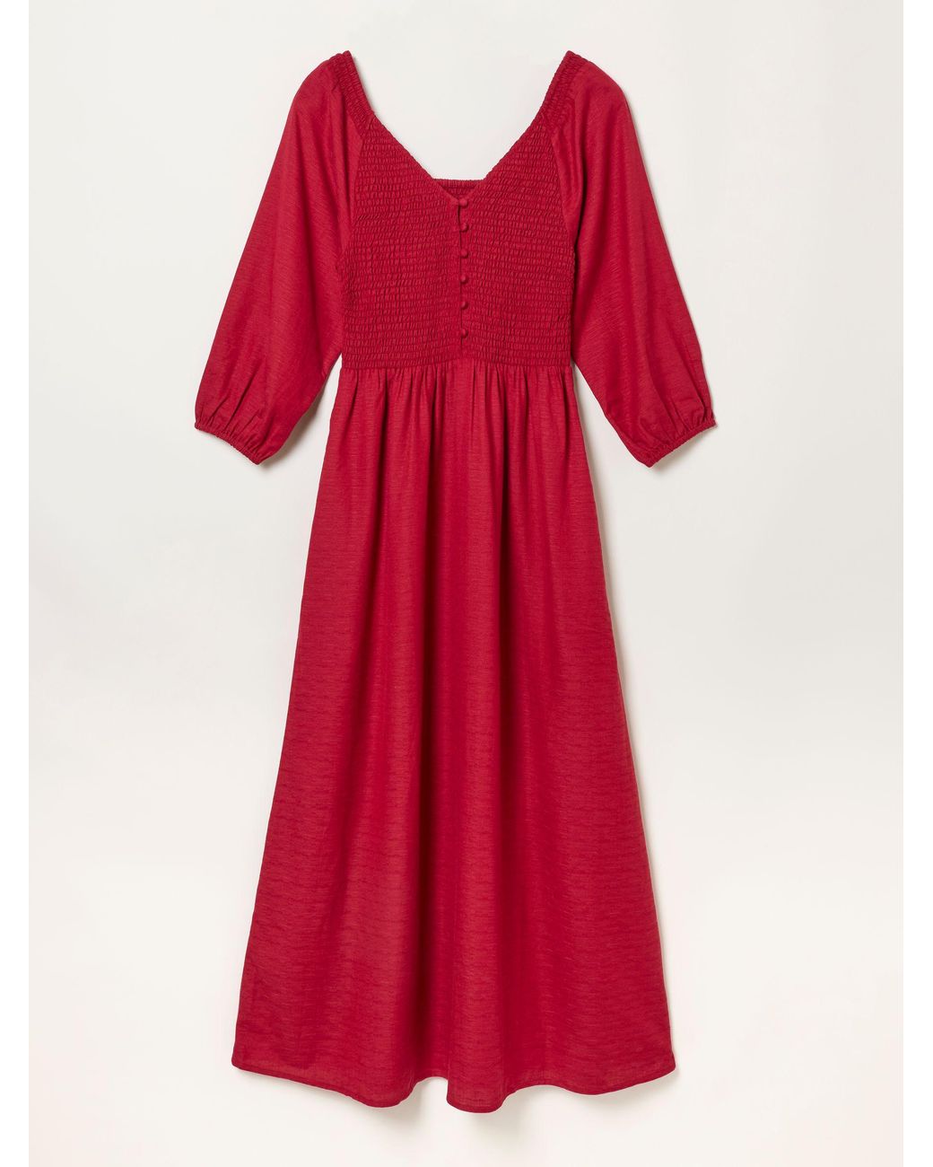 FatFace Red Fatface Adele Petite Midi Dress